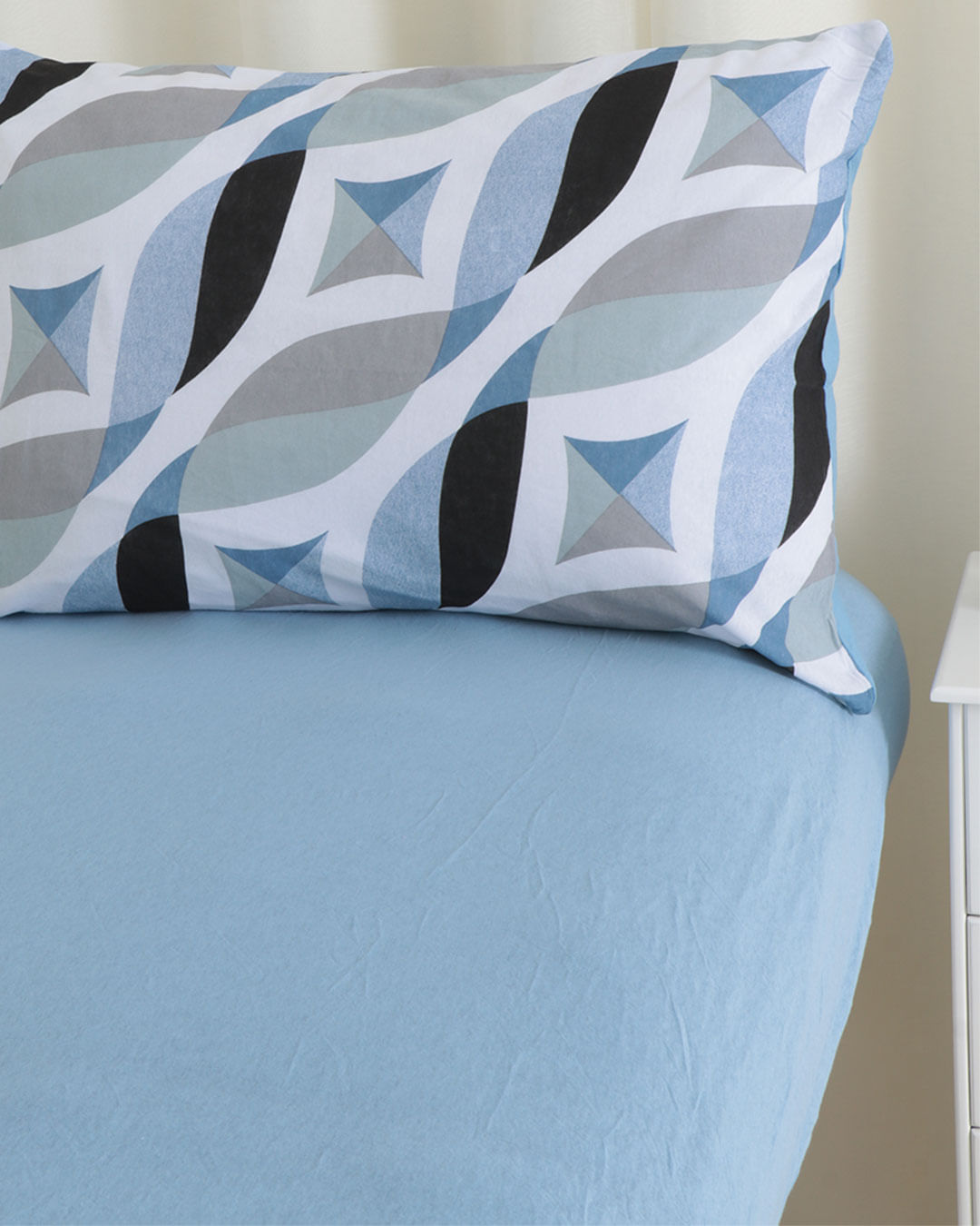 Jg-De-Cama-Solteiro-Slim-2-Pcs---Azul-Listrado