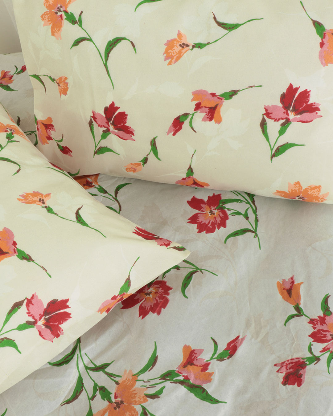 Jogo-De-Cama-Casal-Simples-Celastico-3p---Off-White-Floral