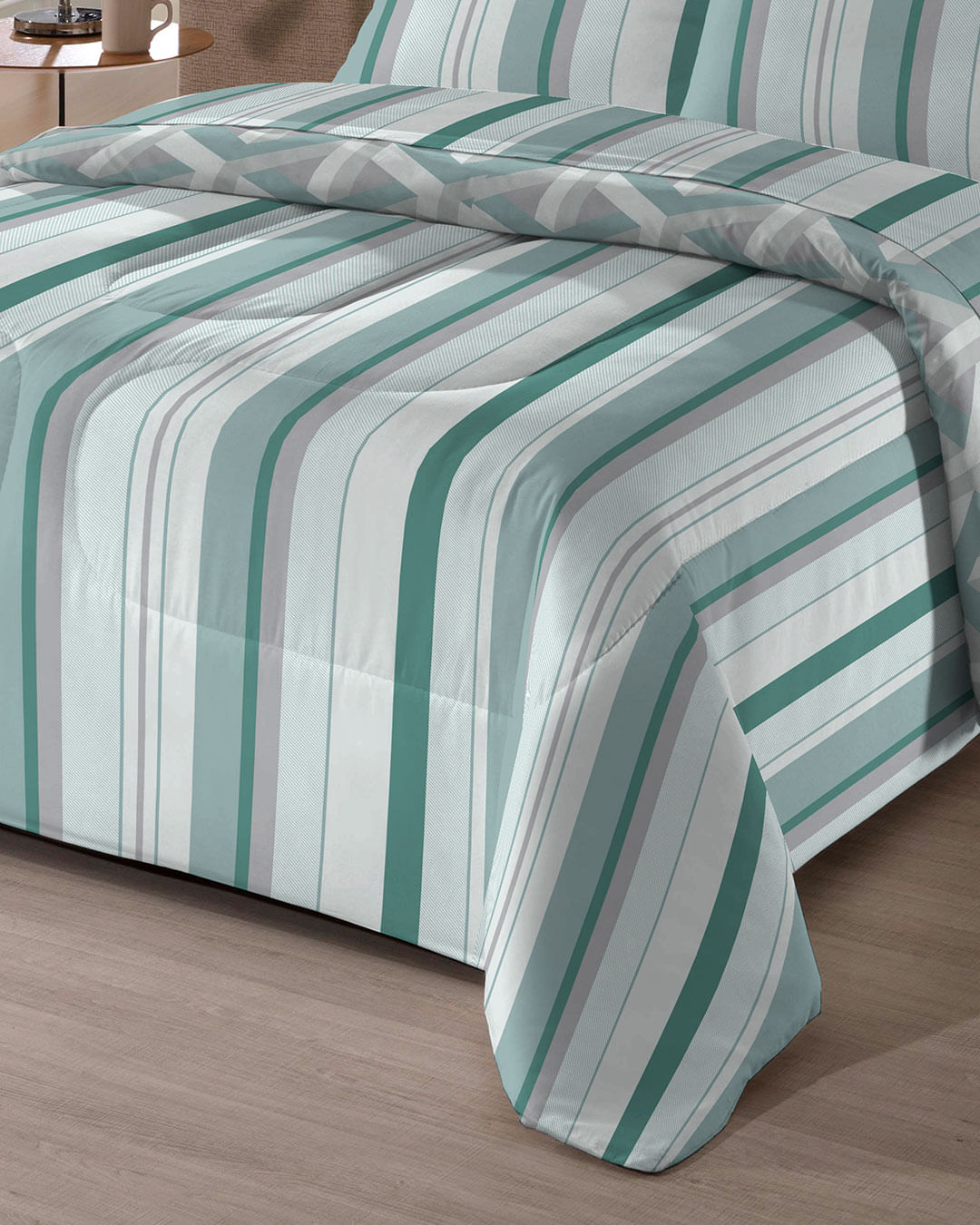 Jogo-De-Cama-Casal-Simples-Celastico-3p---Verde-Claro