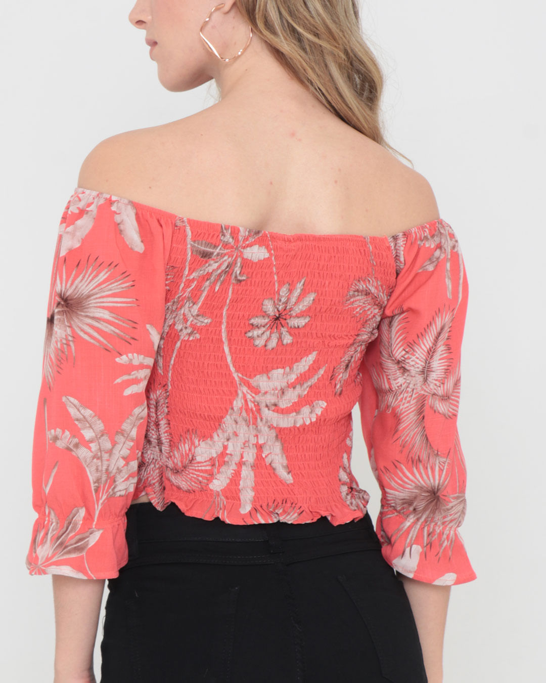 Blusa-7879-Manga-34-Estampada---Laranja-Floral