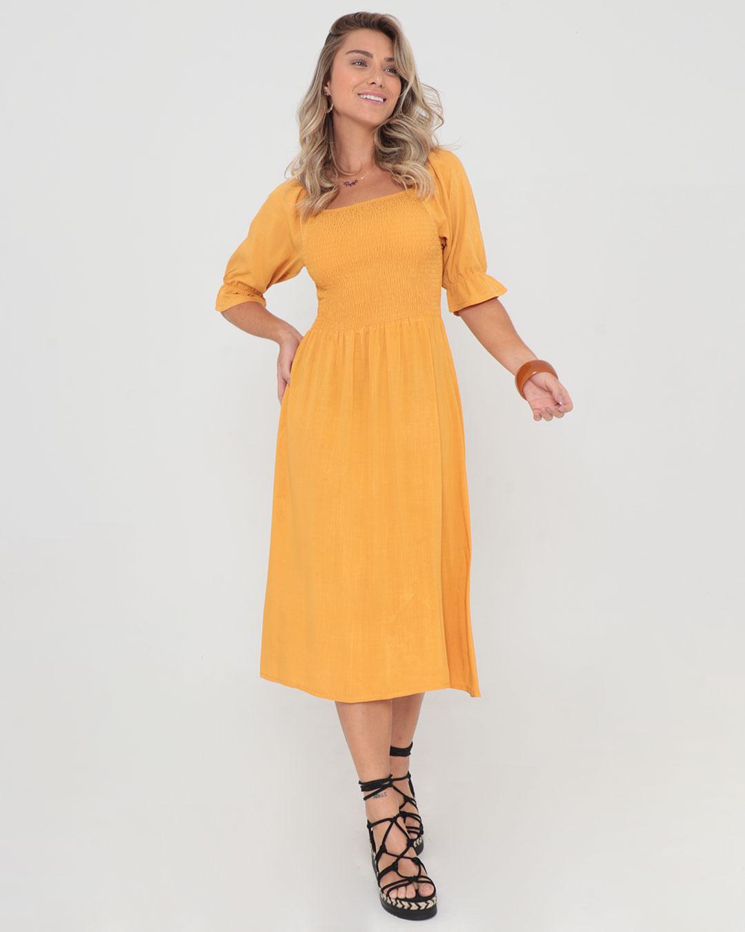Vestido-7822-C-Lastex-Liso---Mostarda--Claro