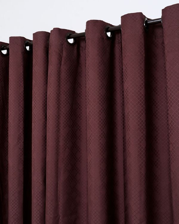 Cortina Isabel Floral Varão Até 200cm Branyl Marrom Escuro UN