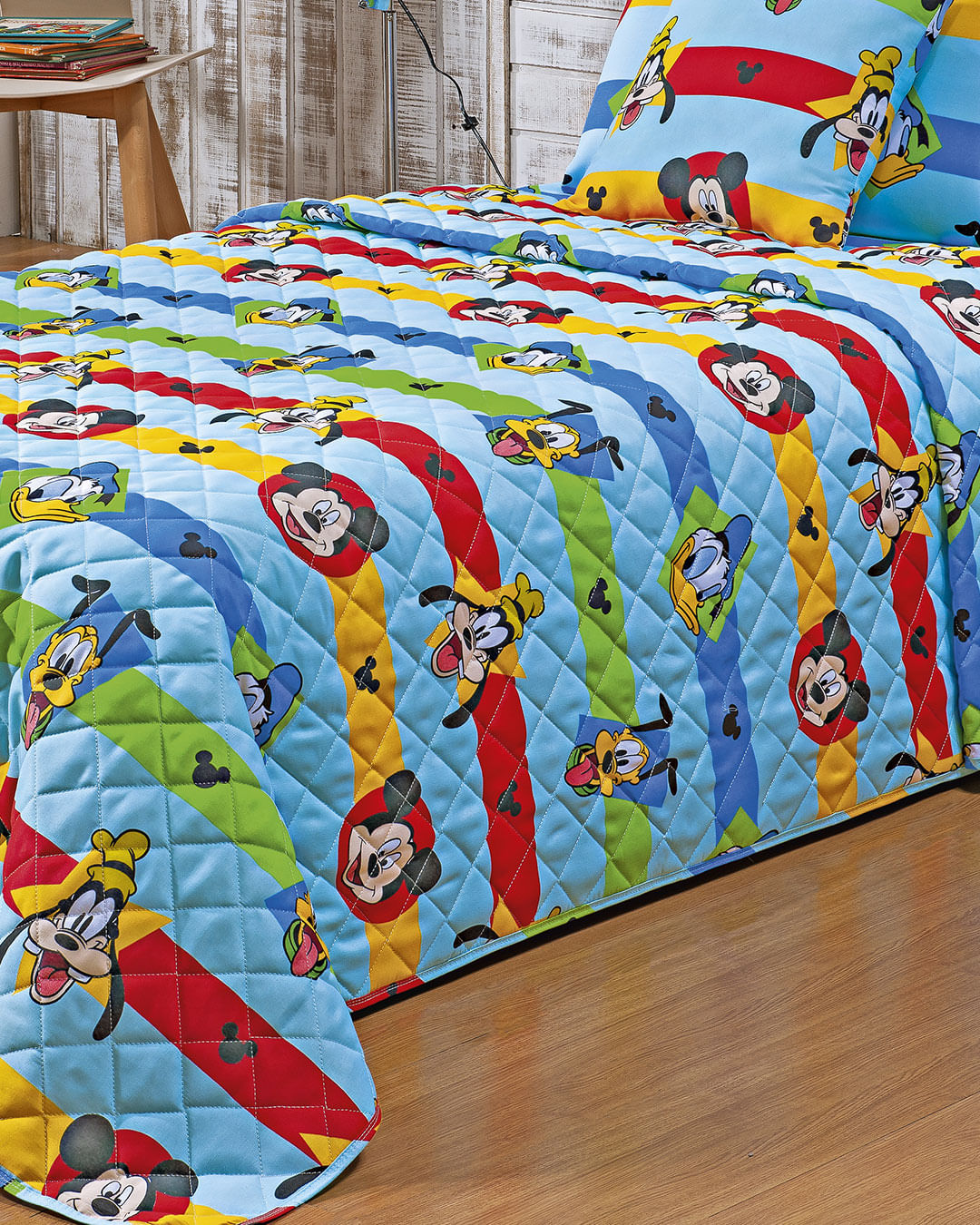 Colcha-Soft-Solt-Mickey-Amigos---Azul-Claro
