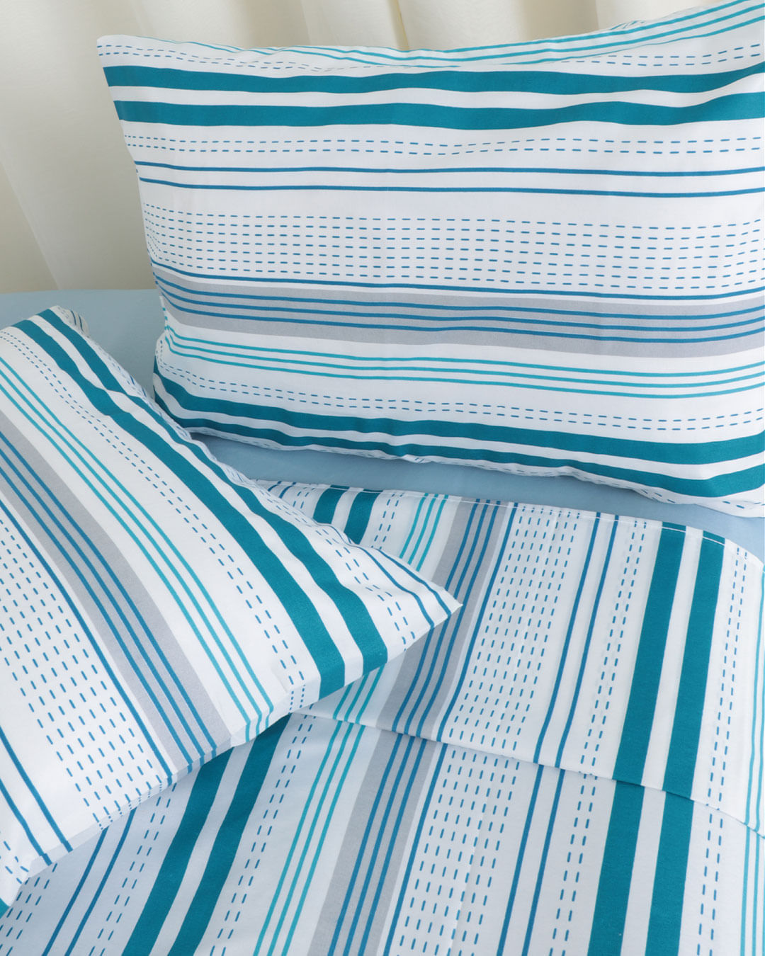 Jogo-De-Cama-Queen-Micro----4-Pecas---Azul-Listrado