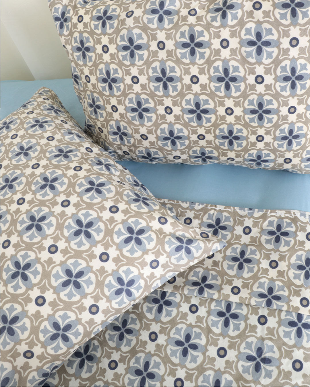 Jogo-De-Cama-Queen-Micro----4-Pecas---Bege-Geometrico