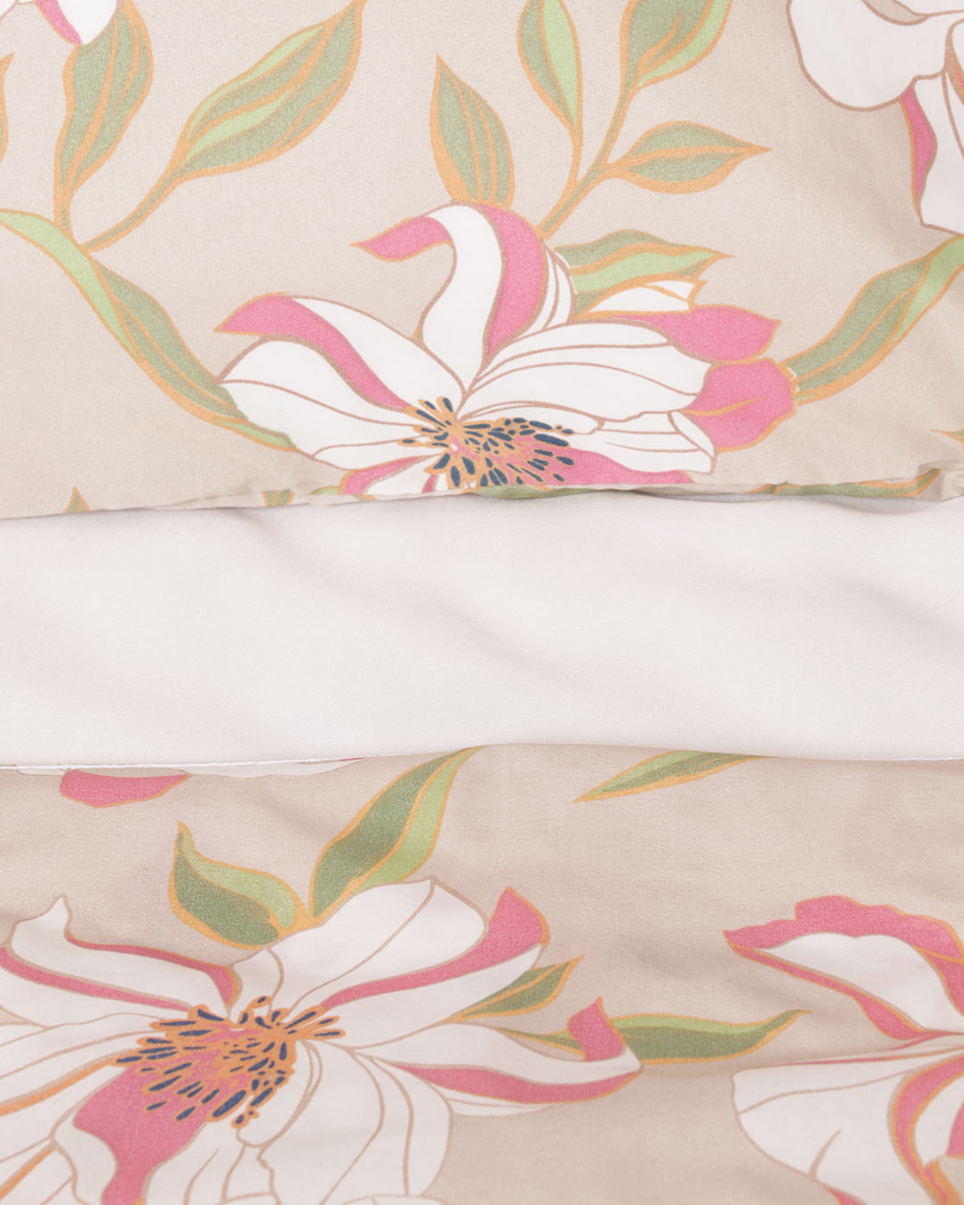 Jogo-De-Cama-Queen-Micro----4-Pecas---Bege-Floral