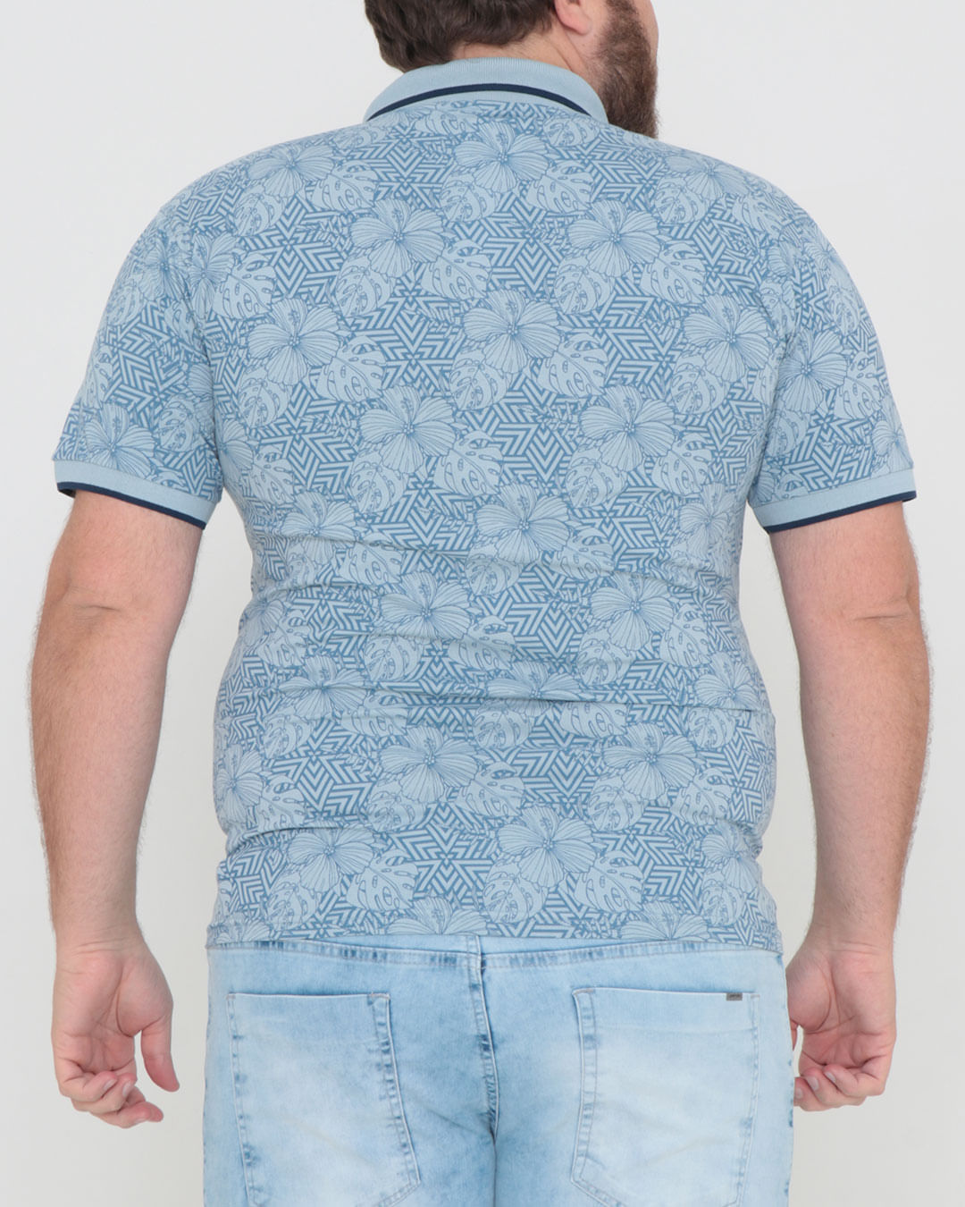Polo-Ib-8317-Floral-Com-Bordado-Plus---Azul-Claro