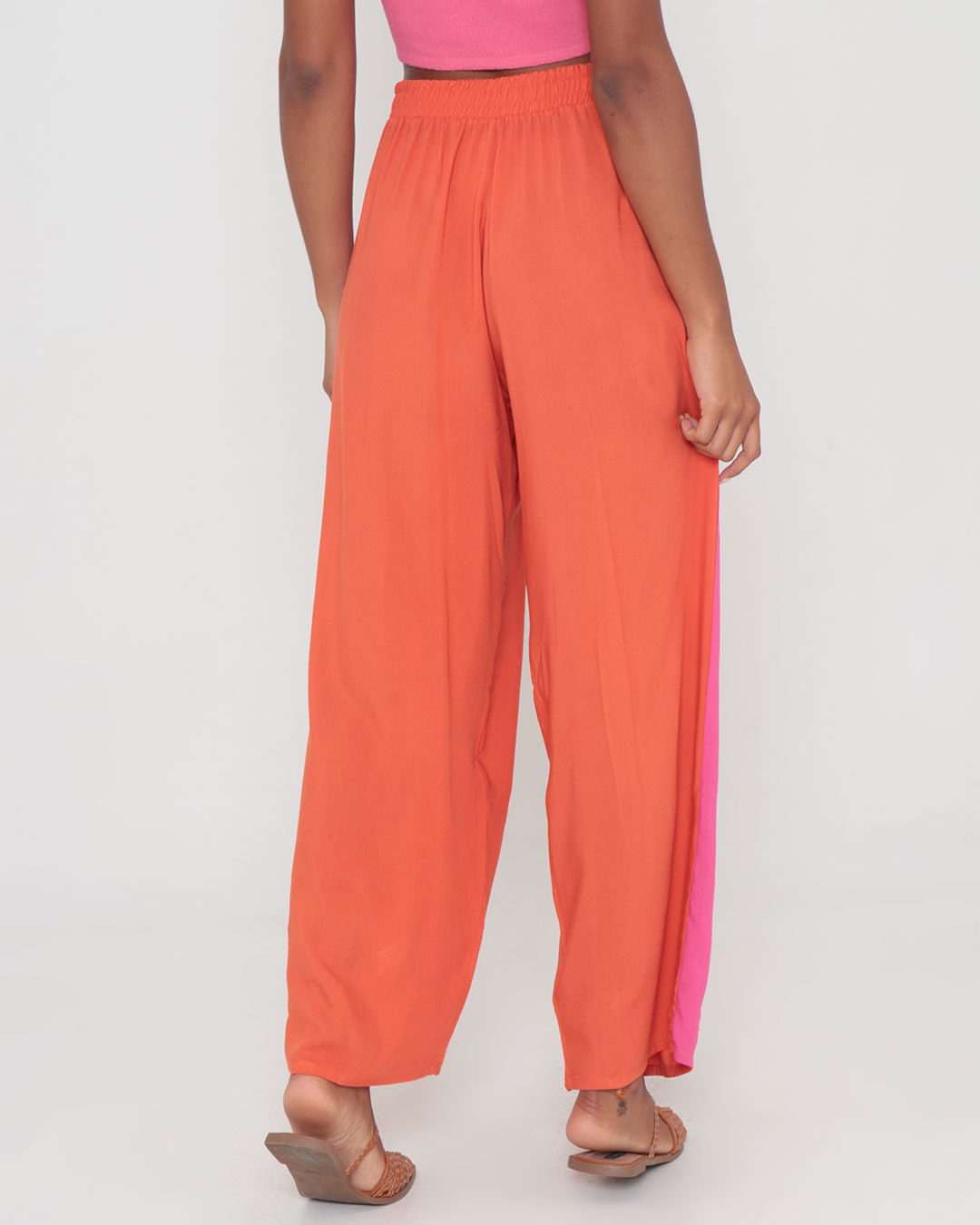 Calca-8205rl-Tec-Plano-Faixa-Lateral---Laranja-Medio