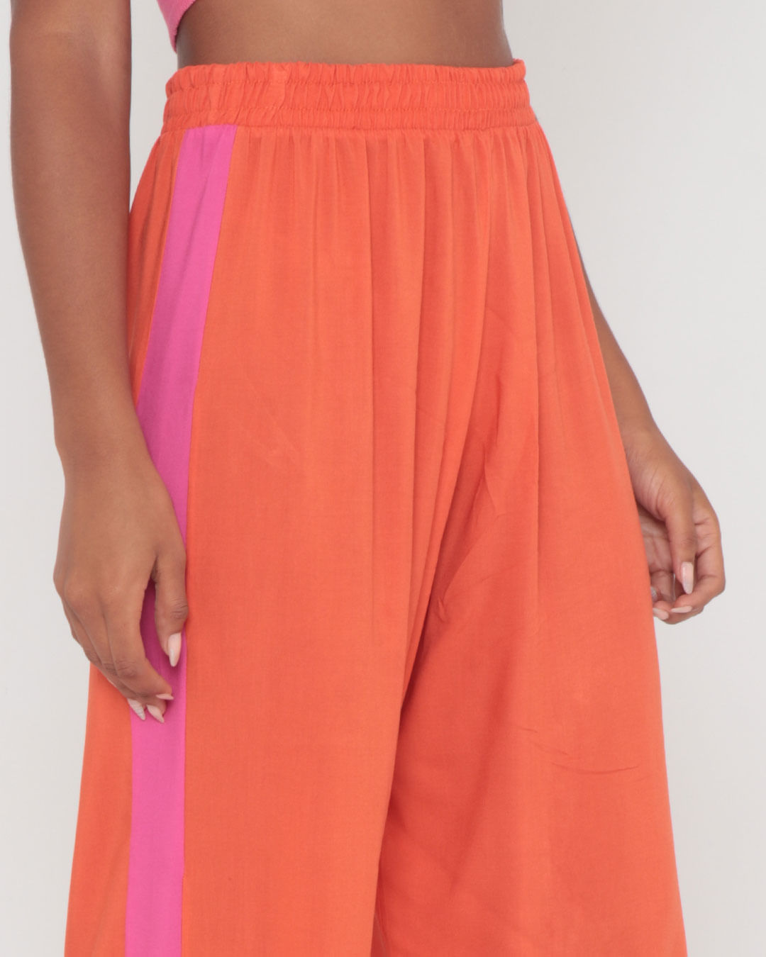 Calca-8205rl-Tec-Plano-Faixa-Lateral---Laranja-Medio