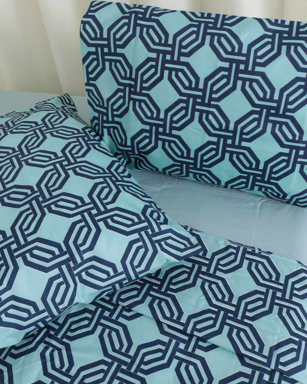 Jogo-De-Cama-Casal-Micro----4-Pecas---Azul-Geometrico