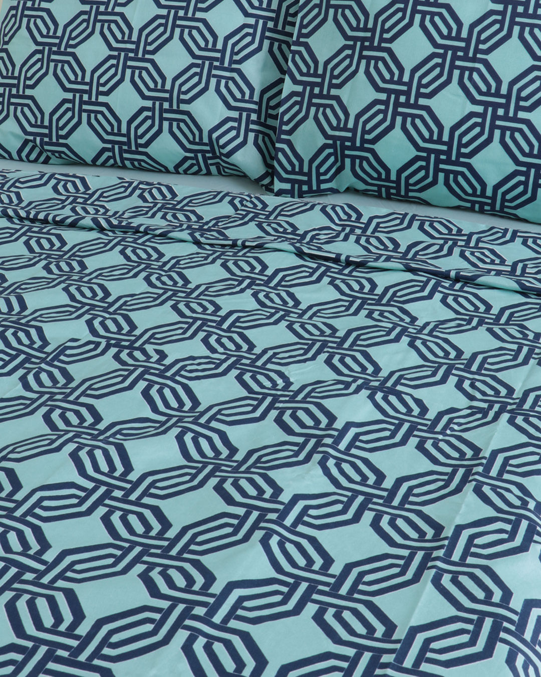 Jogo-De-Cama-Casal-Micro----4-Pecas---Azul-Geometrico