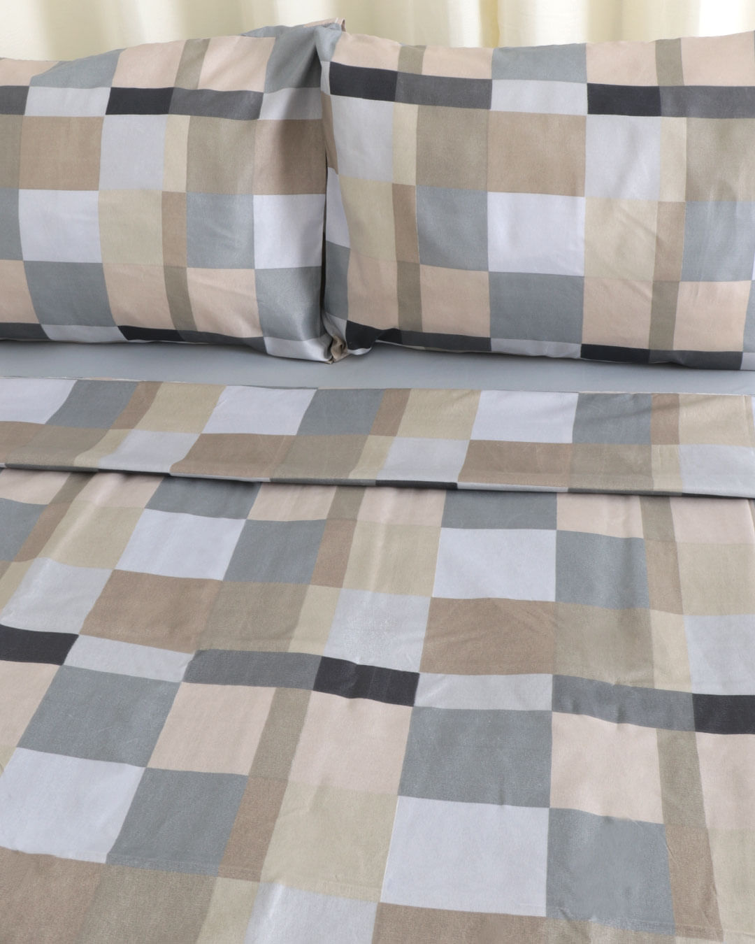 Jogo-De-Cama-Casal-Micro----4-Pecas---Cinza-Geometrico