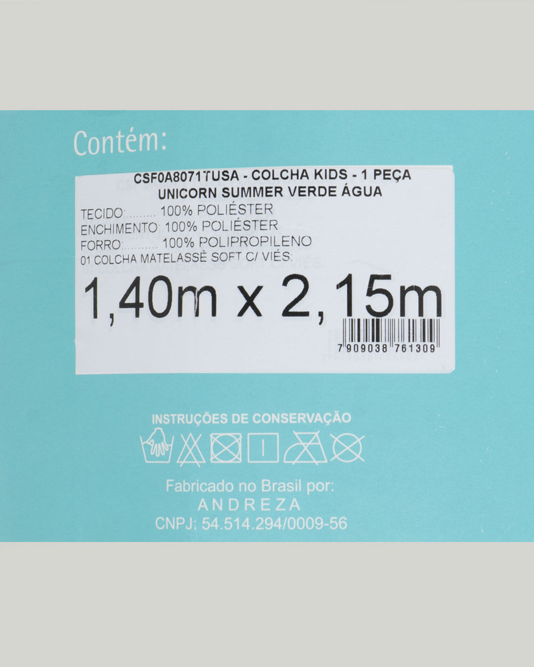 Colcha-Soft-Unicorn-Summer-Verde-Agua---Verde-Claro