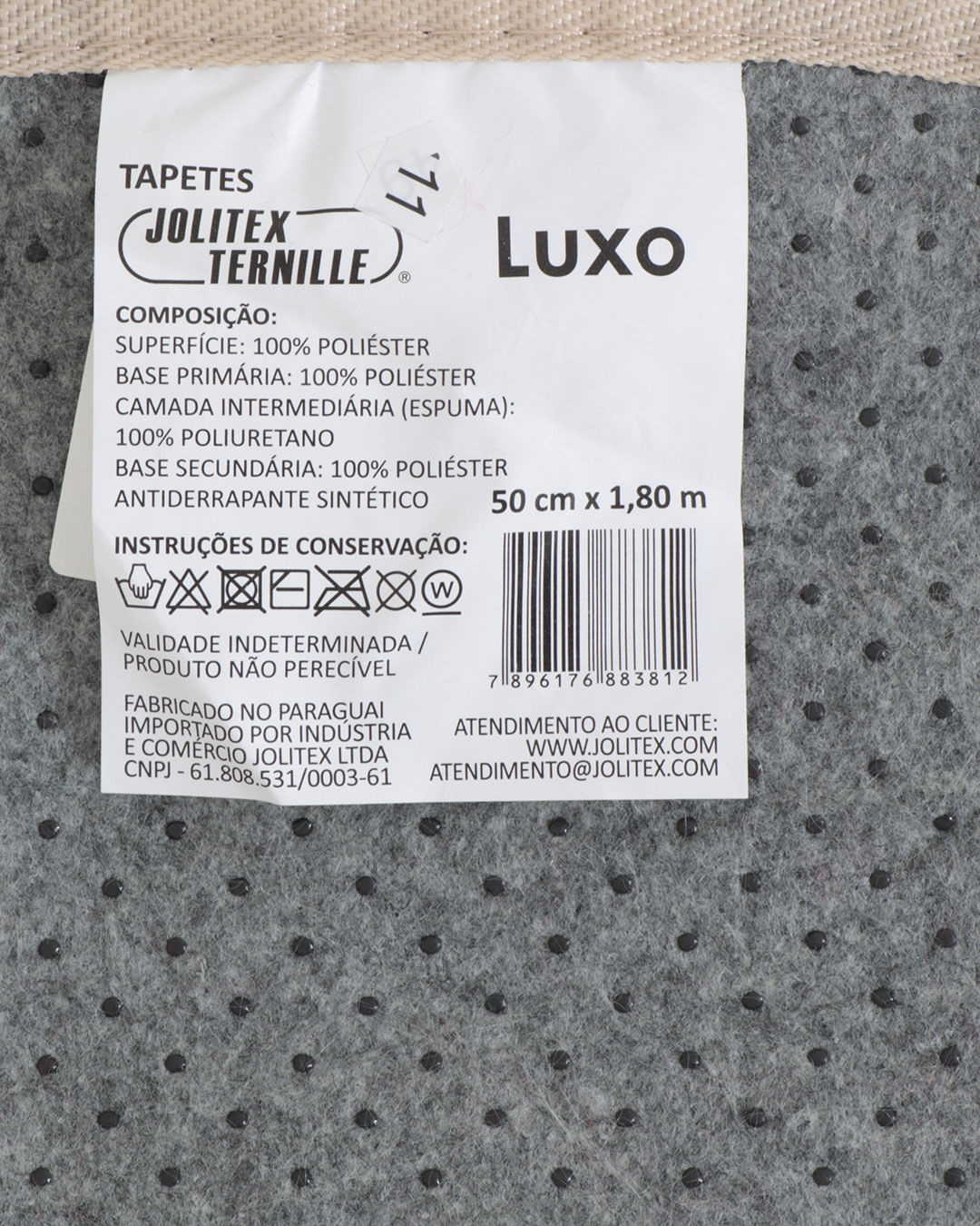 Tapete-Luxo-Liso-50x180-Sort---Bege-Claro