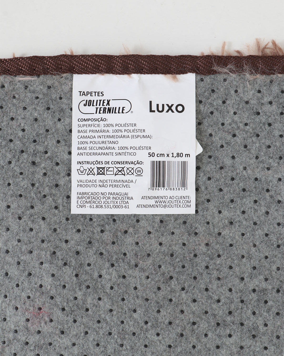Tapete-Luxo-Liso-50x180-Sort---Marrom-Claro