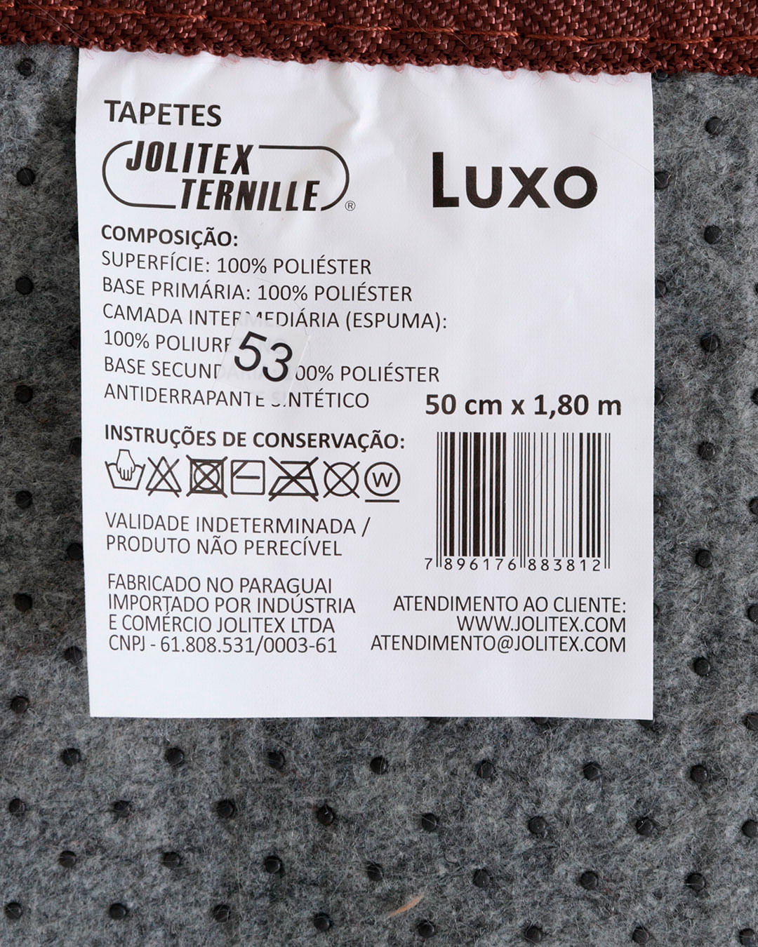 Tapete-Luxo-Liso-50x180-Sort---Marrom-Escuro