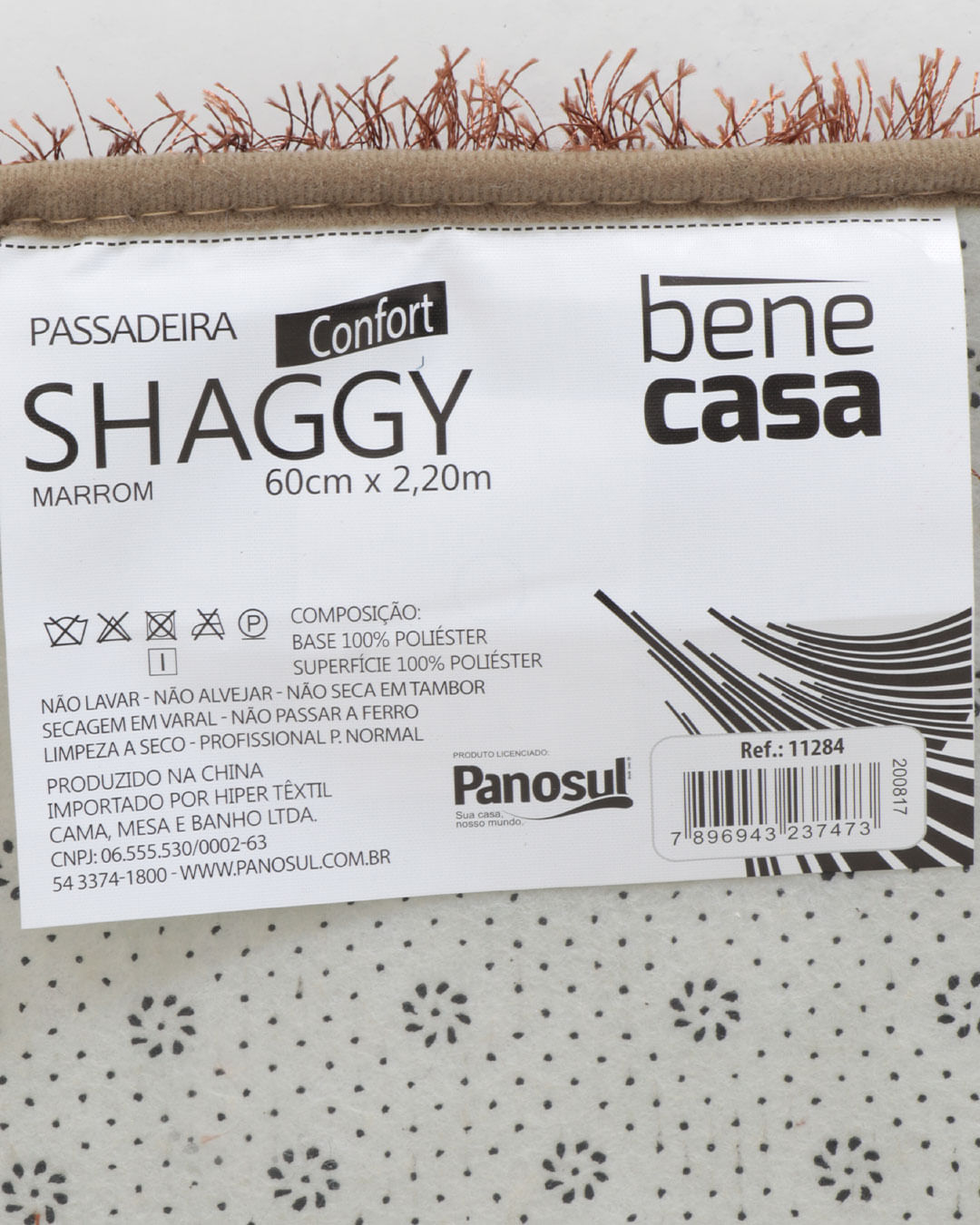 Pass-Comfort-Shaggy-60x220-Marrom---Marrom-Medio
