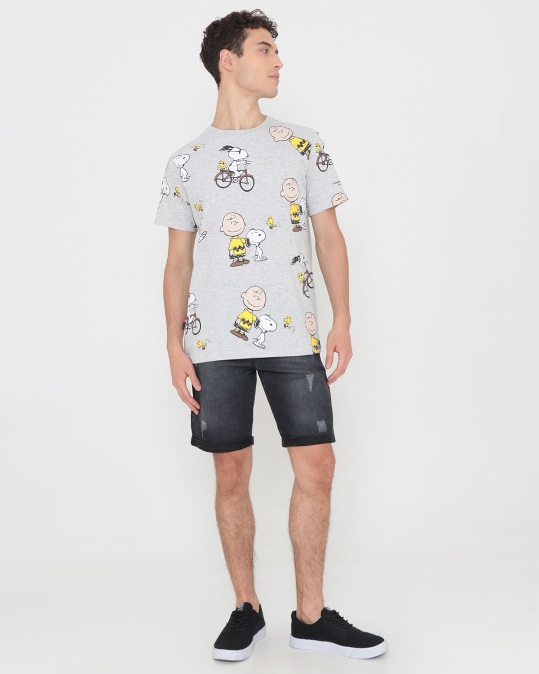 Camiseta-10161416-Snoopy-Gangster---Cinza-Claro