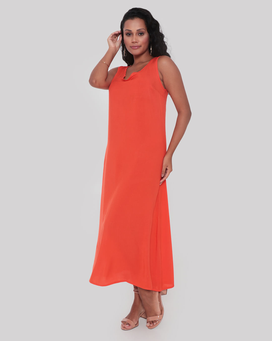 Vestido-8184rl-Longo-Liso---Laranja-Medio