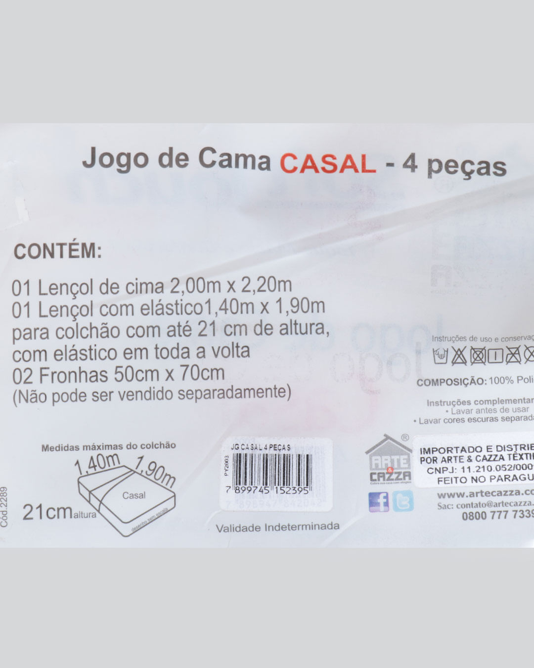 Jogo-Ac2003-Microfibra-Casal-4pcs---Azul-Medio