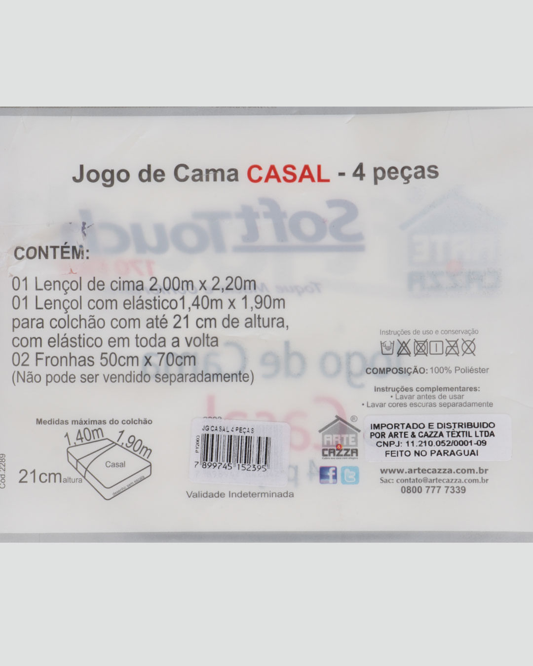 Jogo-Ac2003-Microfibra-Casal-4pcs---Bege-Escuro