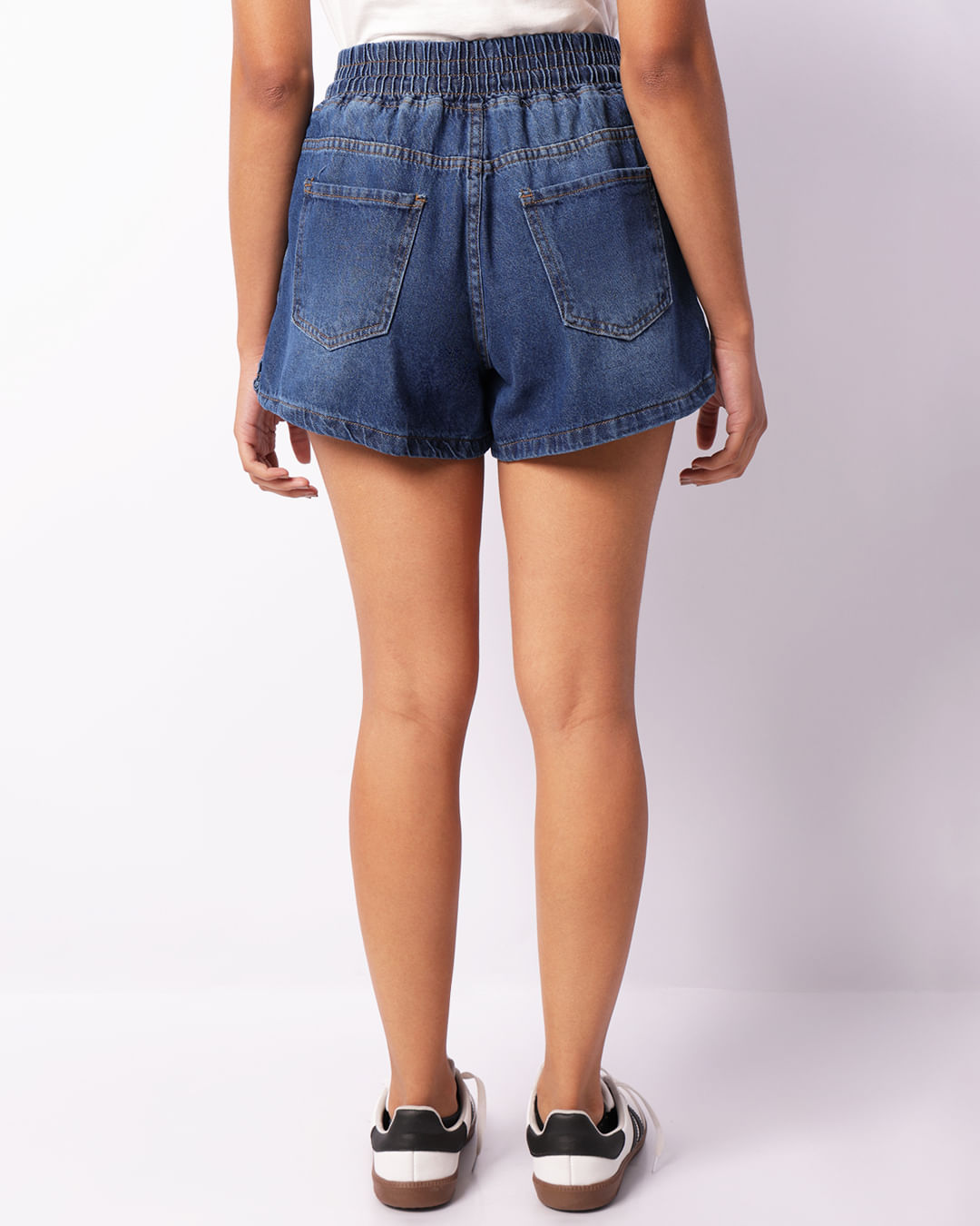 Shorts-Elastico-Abertura-Lateral---Jeans-Blue