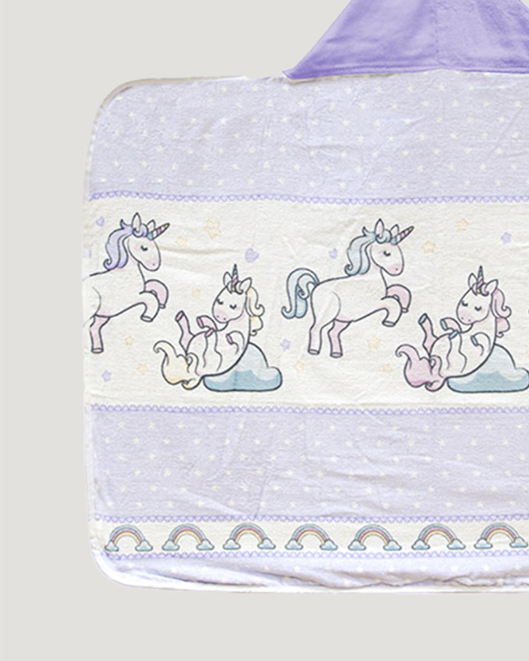 Toalha-Bh-Veludo-Capuz-Bb-Unicornio---Lilas-Claro
