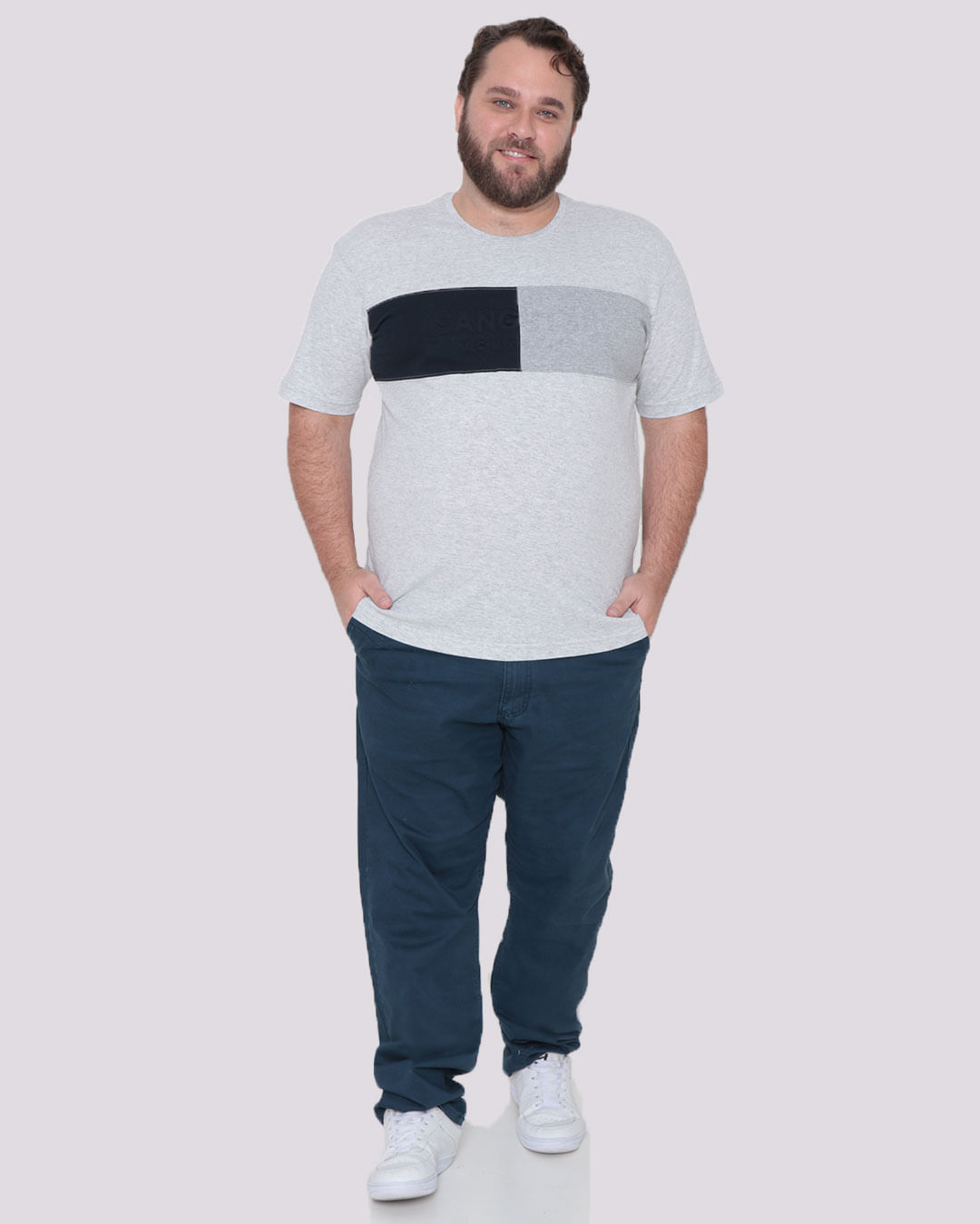 Camiseta-51180692-Dif-Gangster-Plus---Cinza-Claro