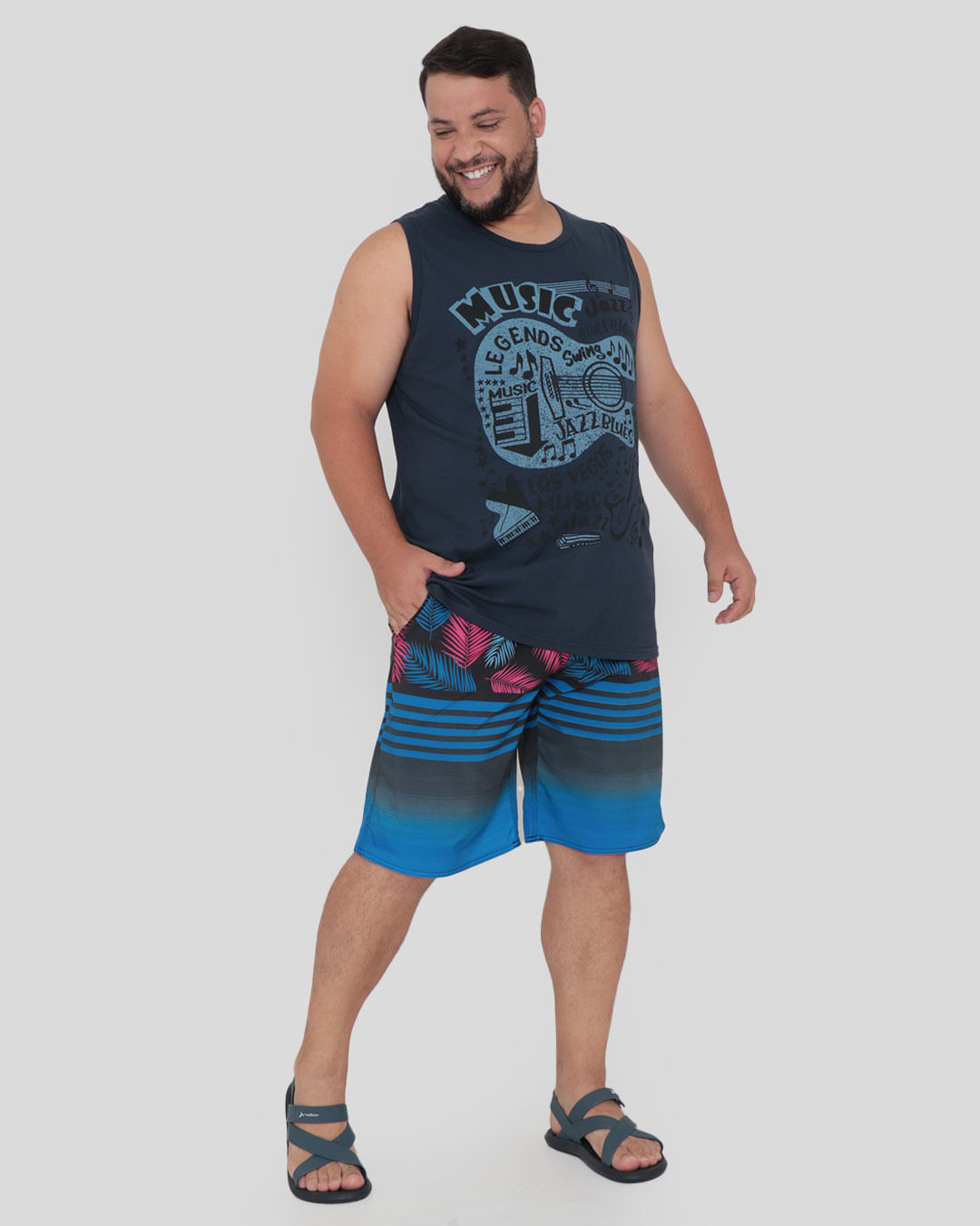 Bermuda-Elastano-993-Cos-Elas-G1g4---Preto-Floral