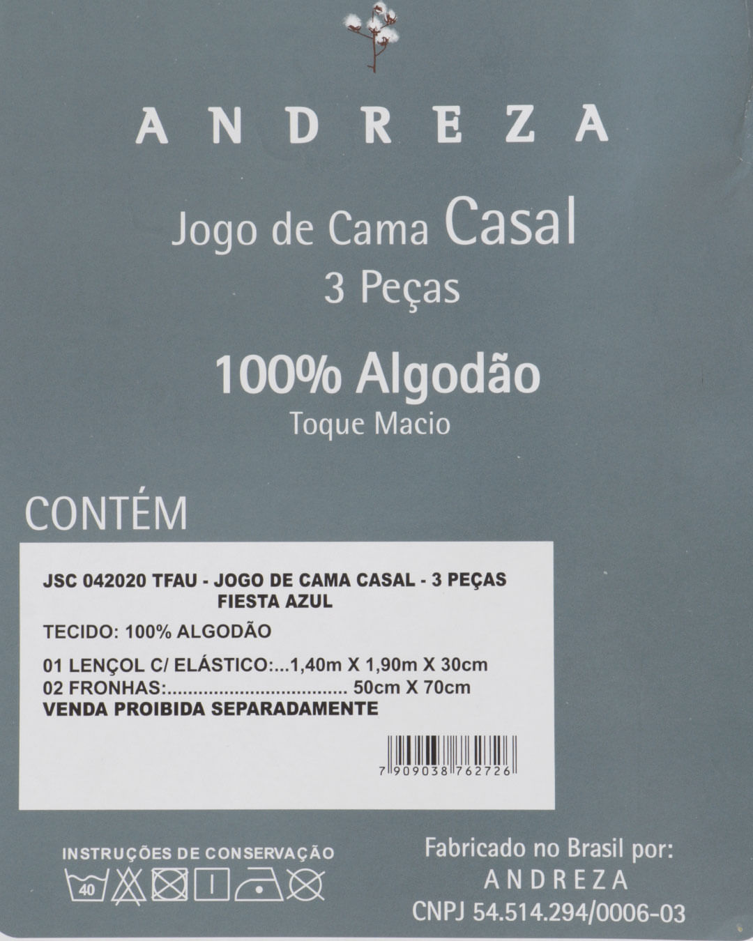 Jg-De-Cama-Casal-Fiesta-Azul---3-Pc---Azul-Geometrico