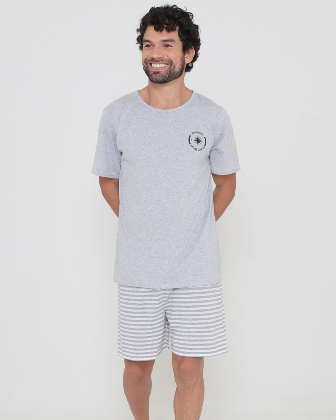 Pijama-Curto-Alvejado-Ref-3234---Cinza-Claro