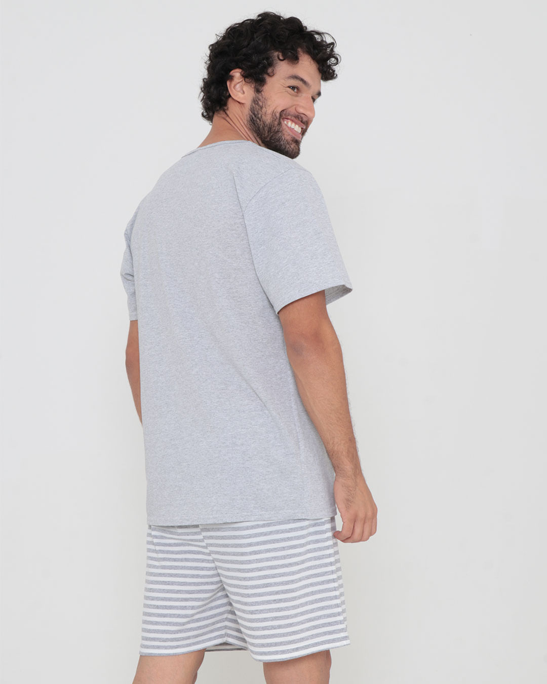 Pijama-Curto-Alvejado-Ref-3234---Cinza-Claro