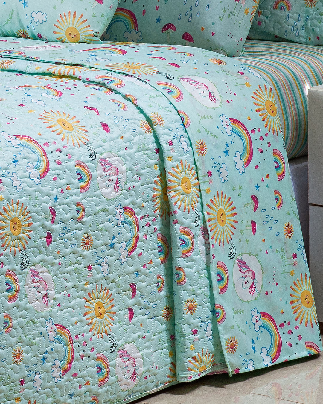 Jg-Cama-Solt-Unicorn-Summer-Verde-3pcs---Verde-Claro