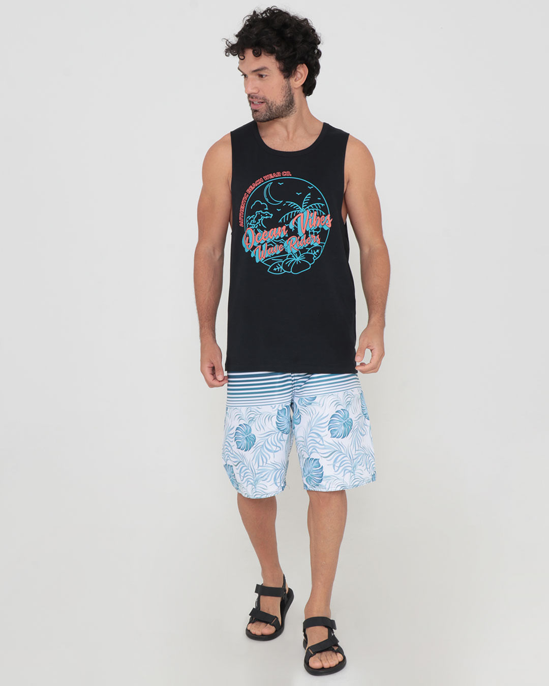 Regata-Com-Estampa-Frontal---Preto