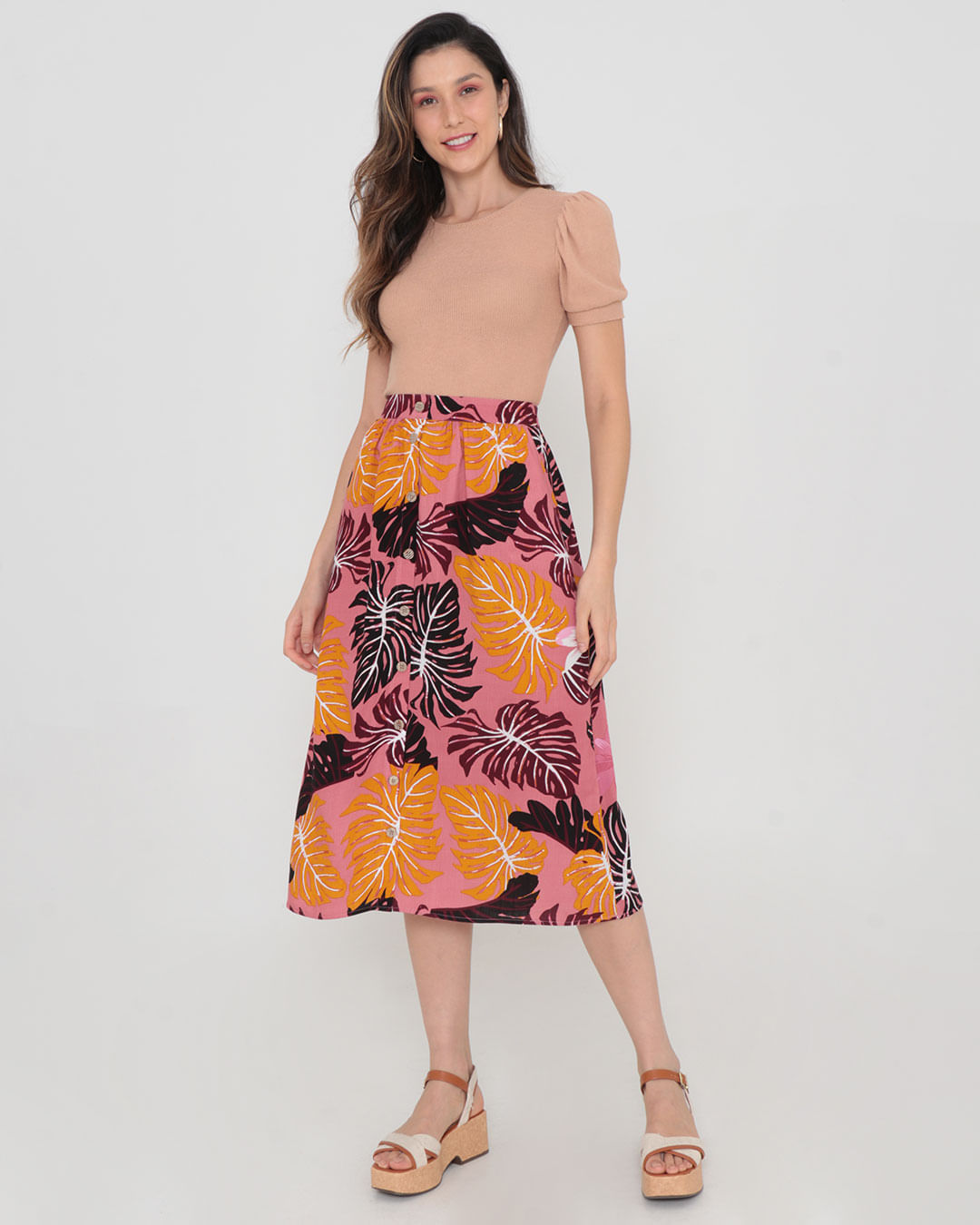 Saia-7877--C-Botoes---Rosa-Floral