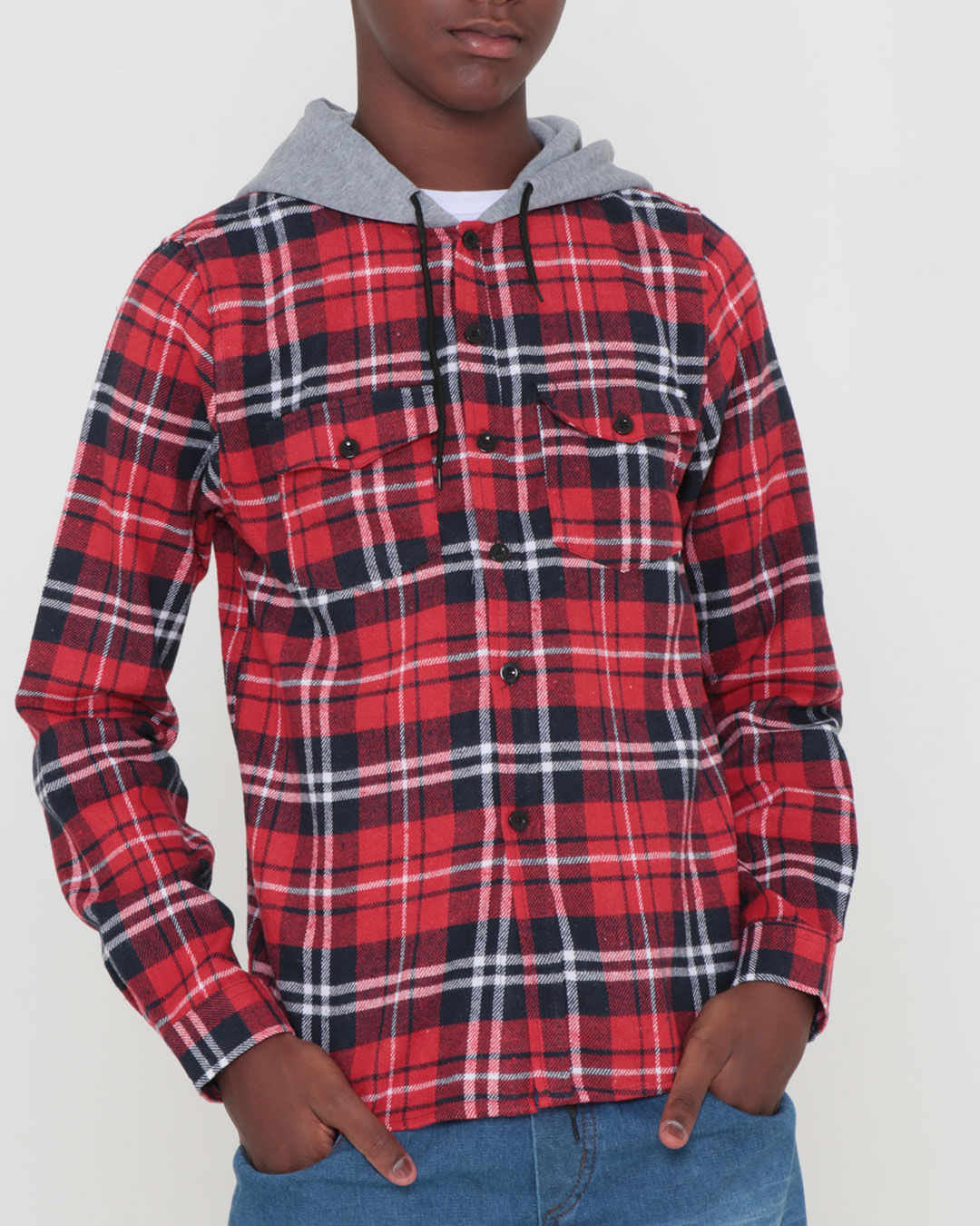 Camisa-Sfhb-101-Ml-Masc1016-Xadr---Vermelho-Xadrez