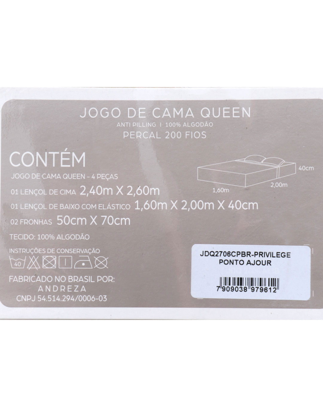 Jg-Cama-Queen-Privilege-Branco---4-Pc---Branco