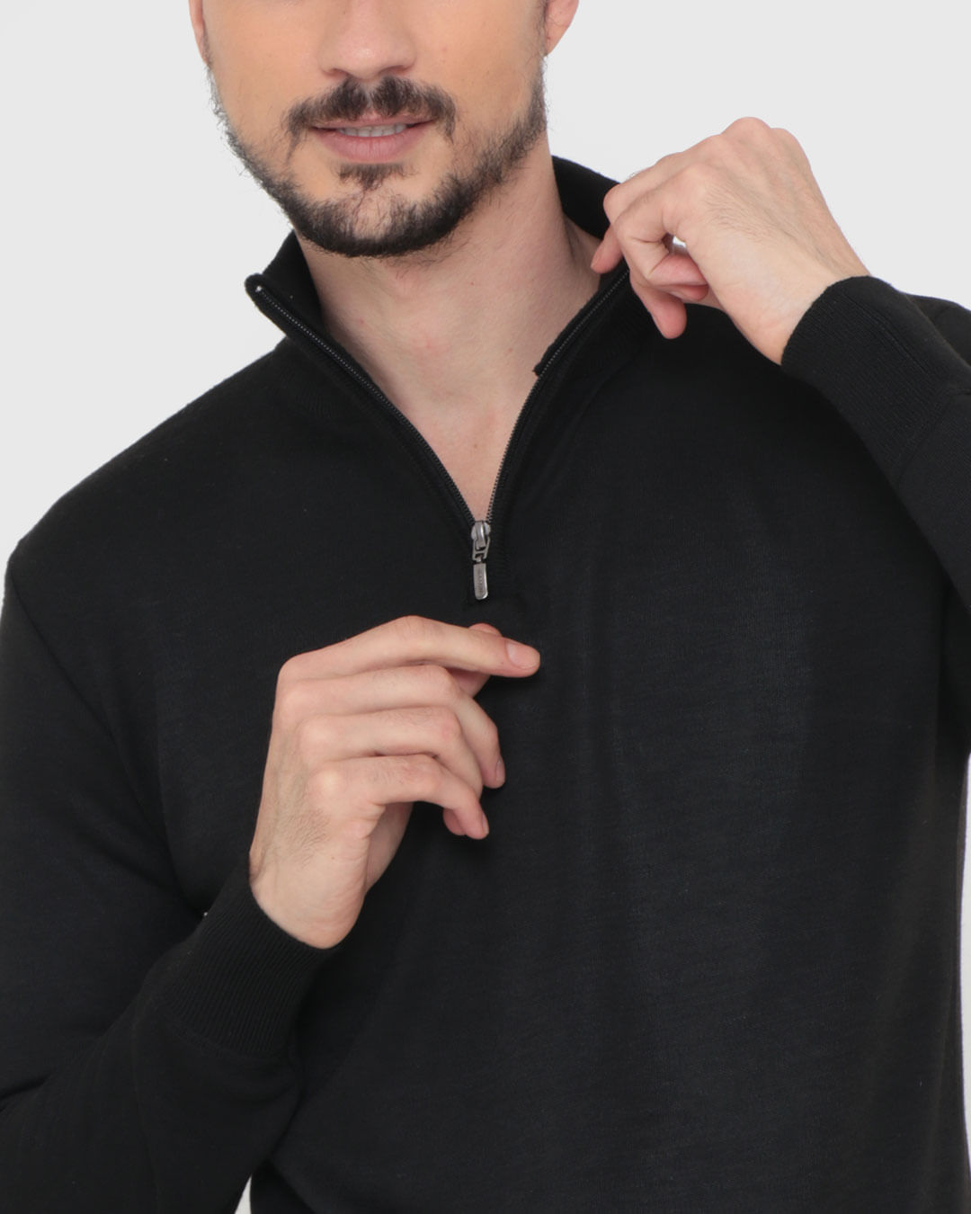 Tricot-Half-Ziper-Rep77-Preto-Pgg---Preto