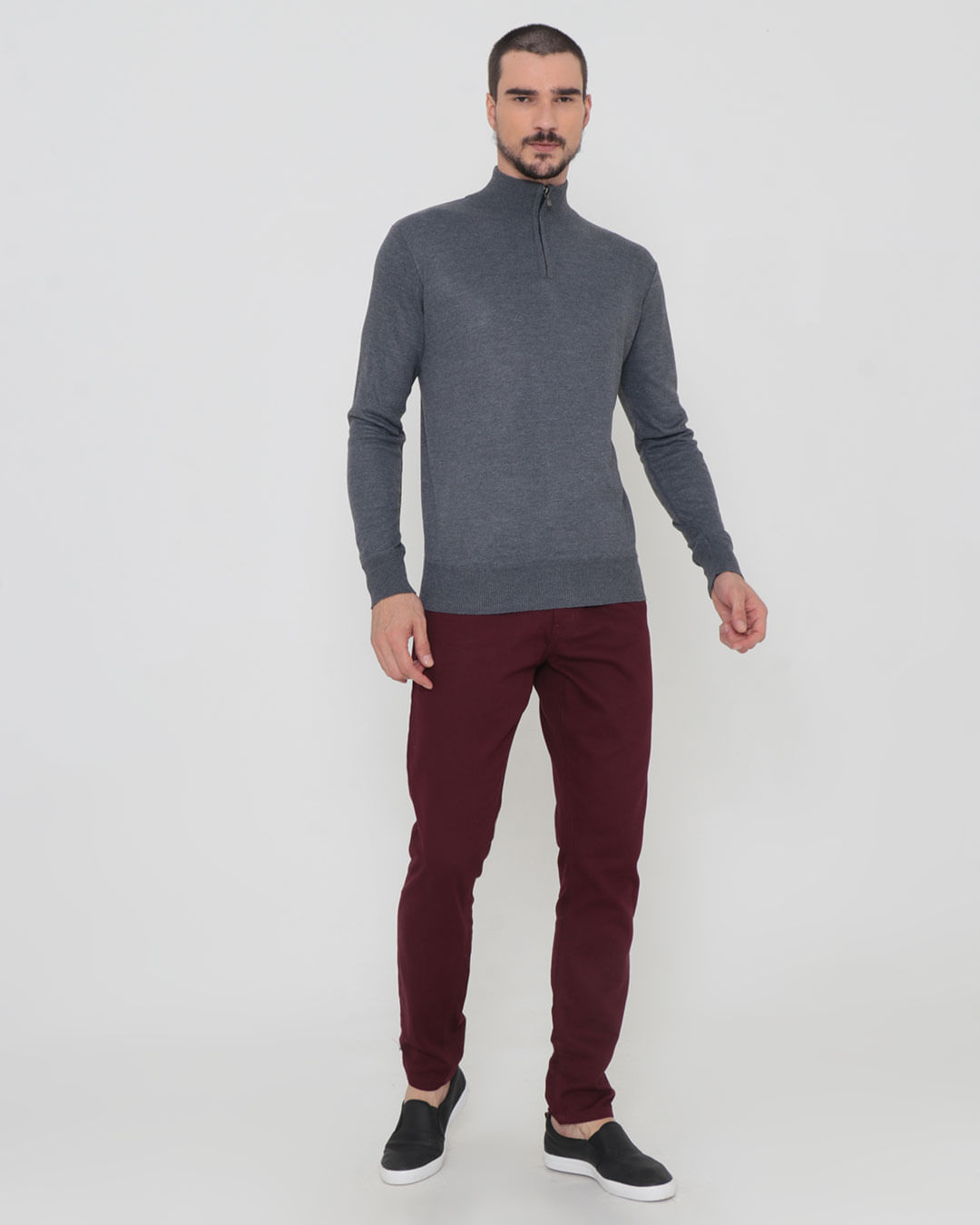 Tricot-Half-Ziper-Rep77-Mchumb-Pgg---Cinza-Medio