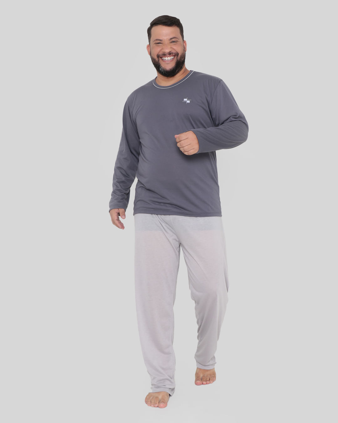 Pijama-Gola-Plus-Ml-E-Calca-67494---Cinza-Medio