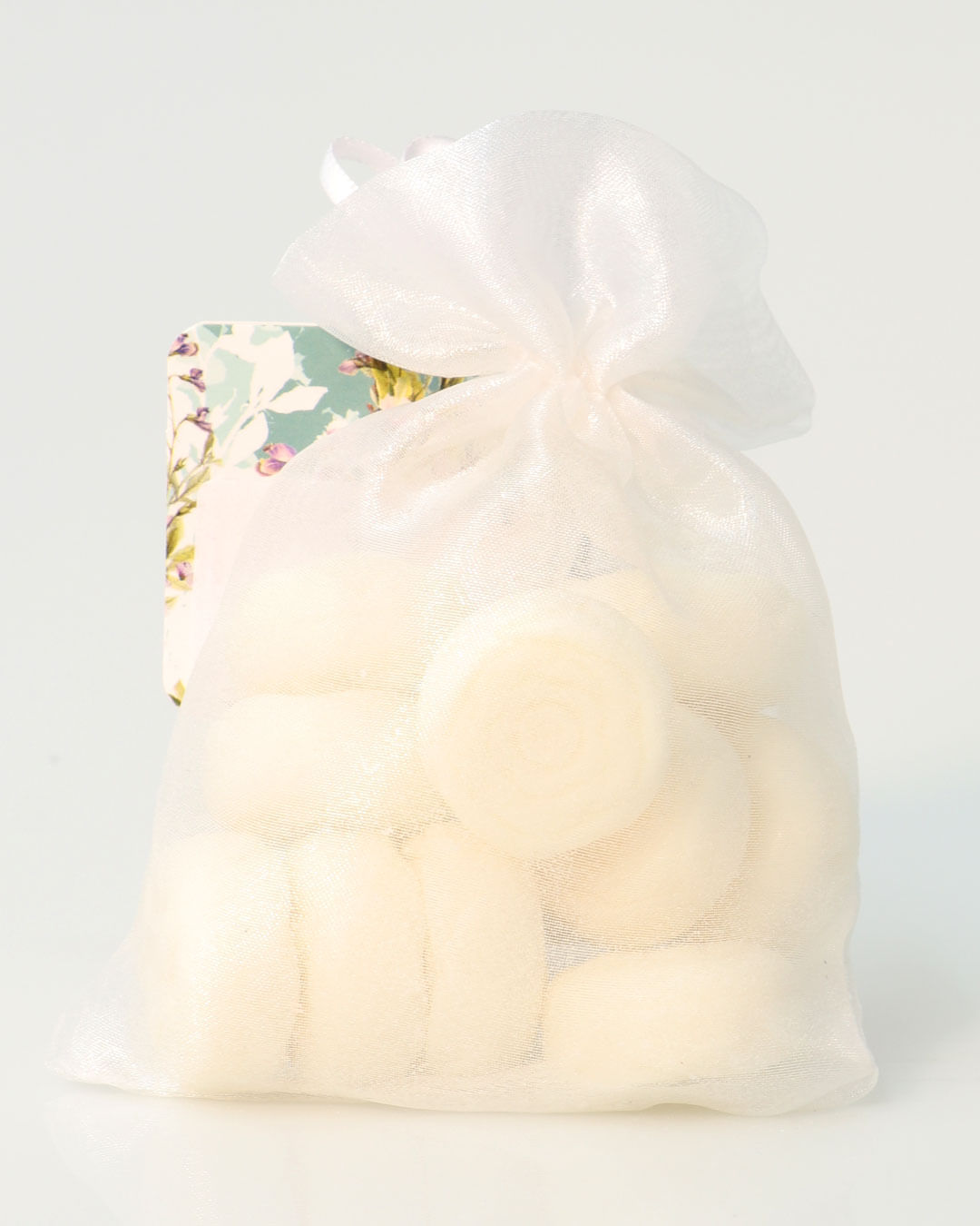 Sache-Organza-C10-Sabonetes-Flor---Branco