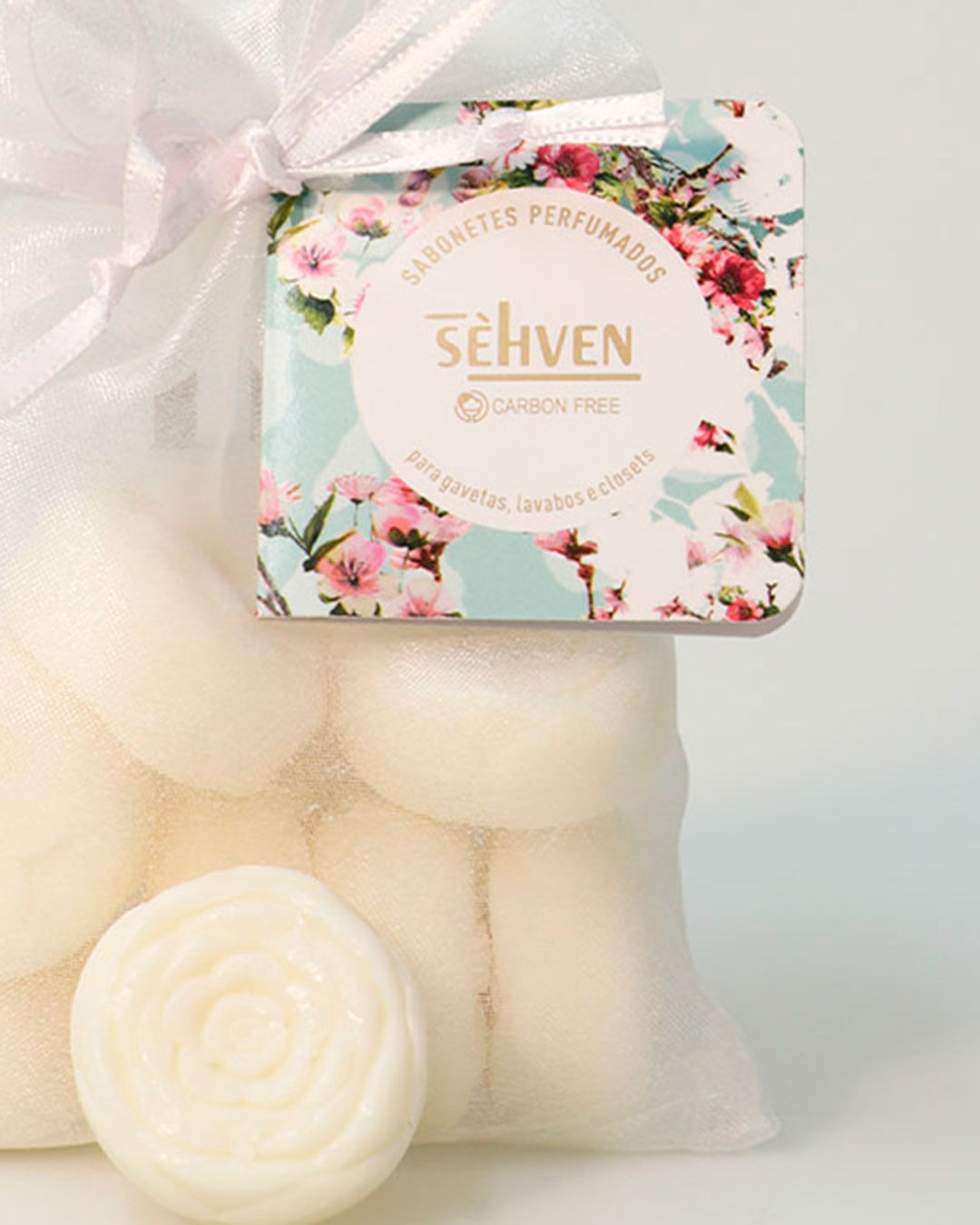 Sache-Organza-C10-Sabonetes-Flor---Branco