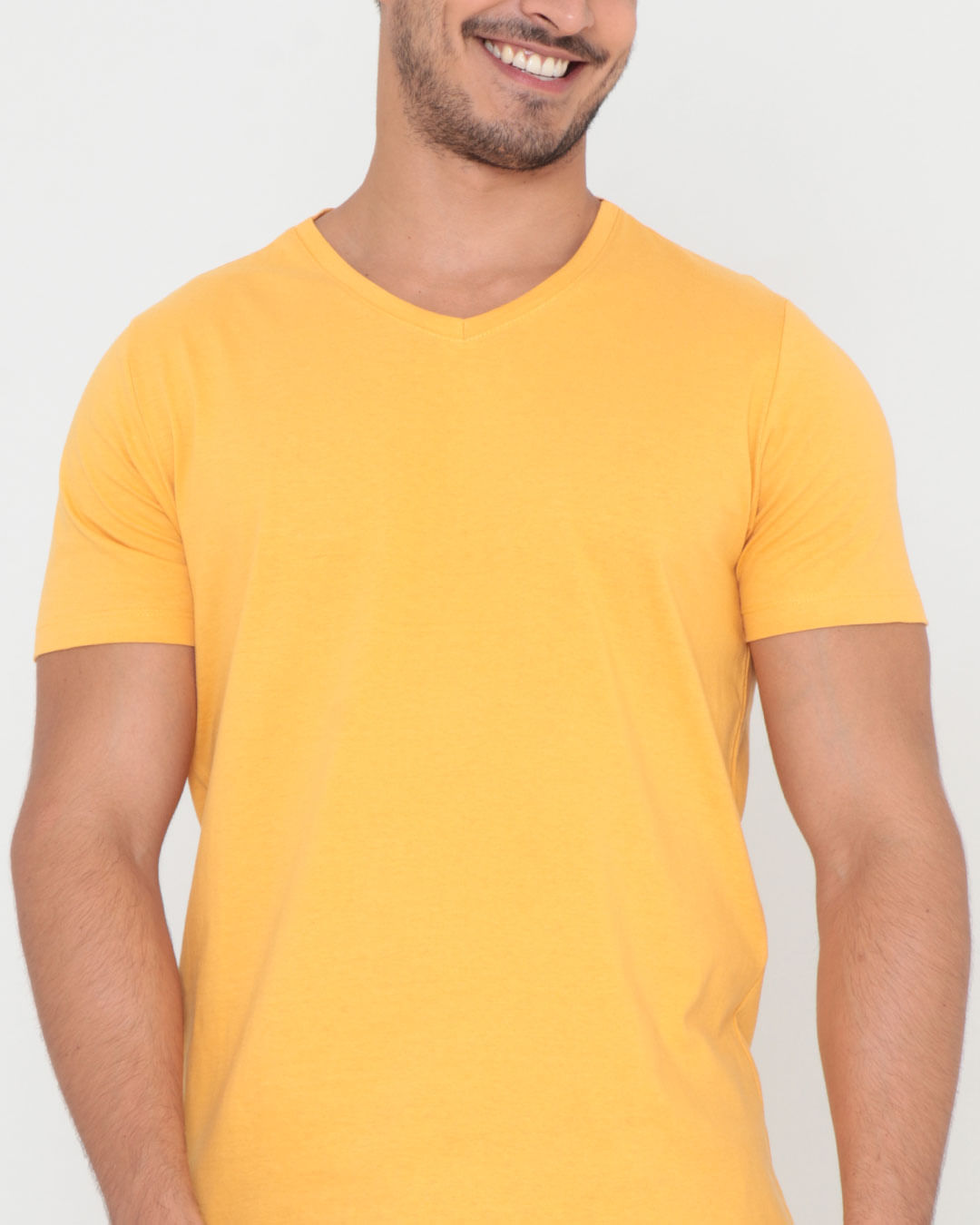 Camiseta-Gola-V-Mc--Mostarda---Mostarda--Claro