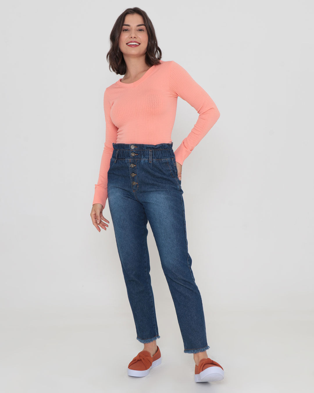 Blusa-Mg-Lg-Sem-Costura-Fem-Cont-01---Laranja-Claro