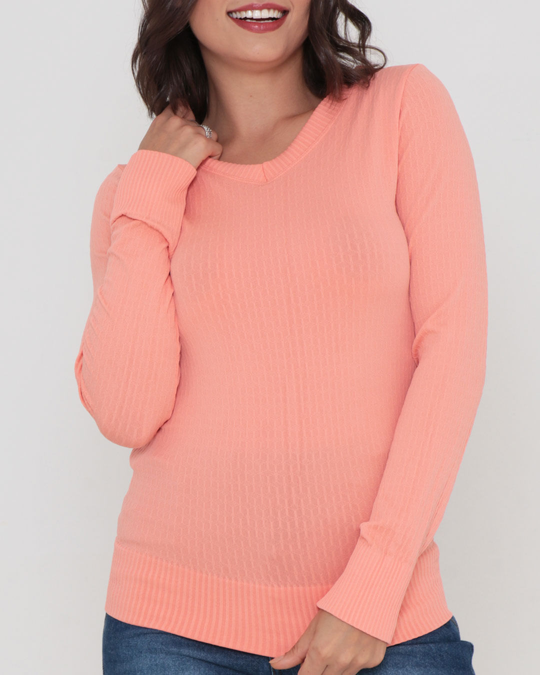 Blusa-Mg-Lg-Sem-Costura-Fem-Cont-01---Laranja-Claro