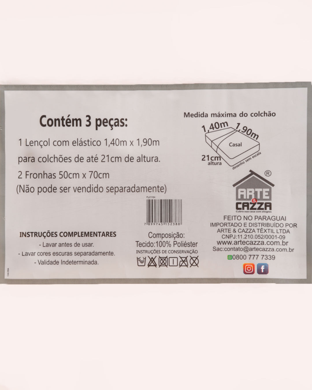 Jogo-De-Cama-Casal-3-Pcs-Imp---Bege-Xadrez