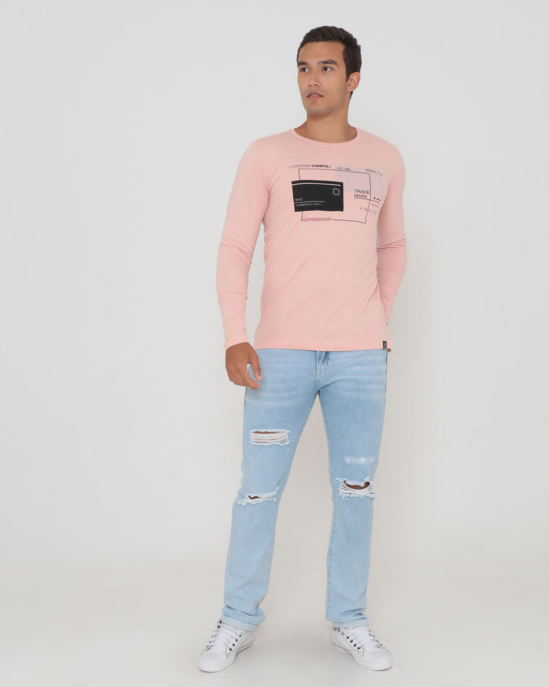 Camiseta-1800u9008-Rose--Ml---Rosa-Claro