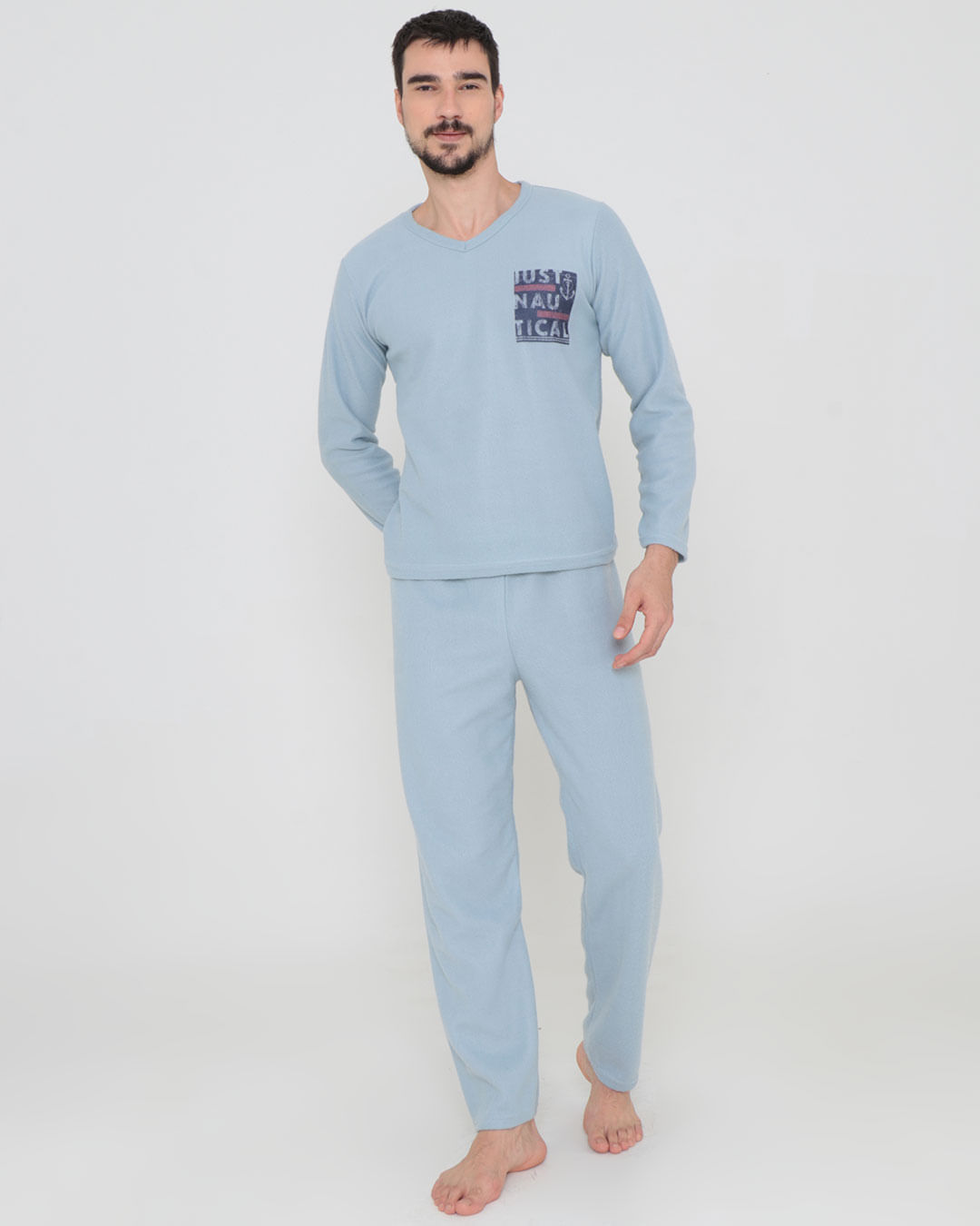 Pijama-Soft-Gola-V-Ref-404-1---Cinza-Claro