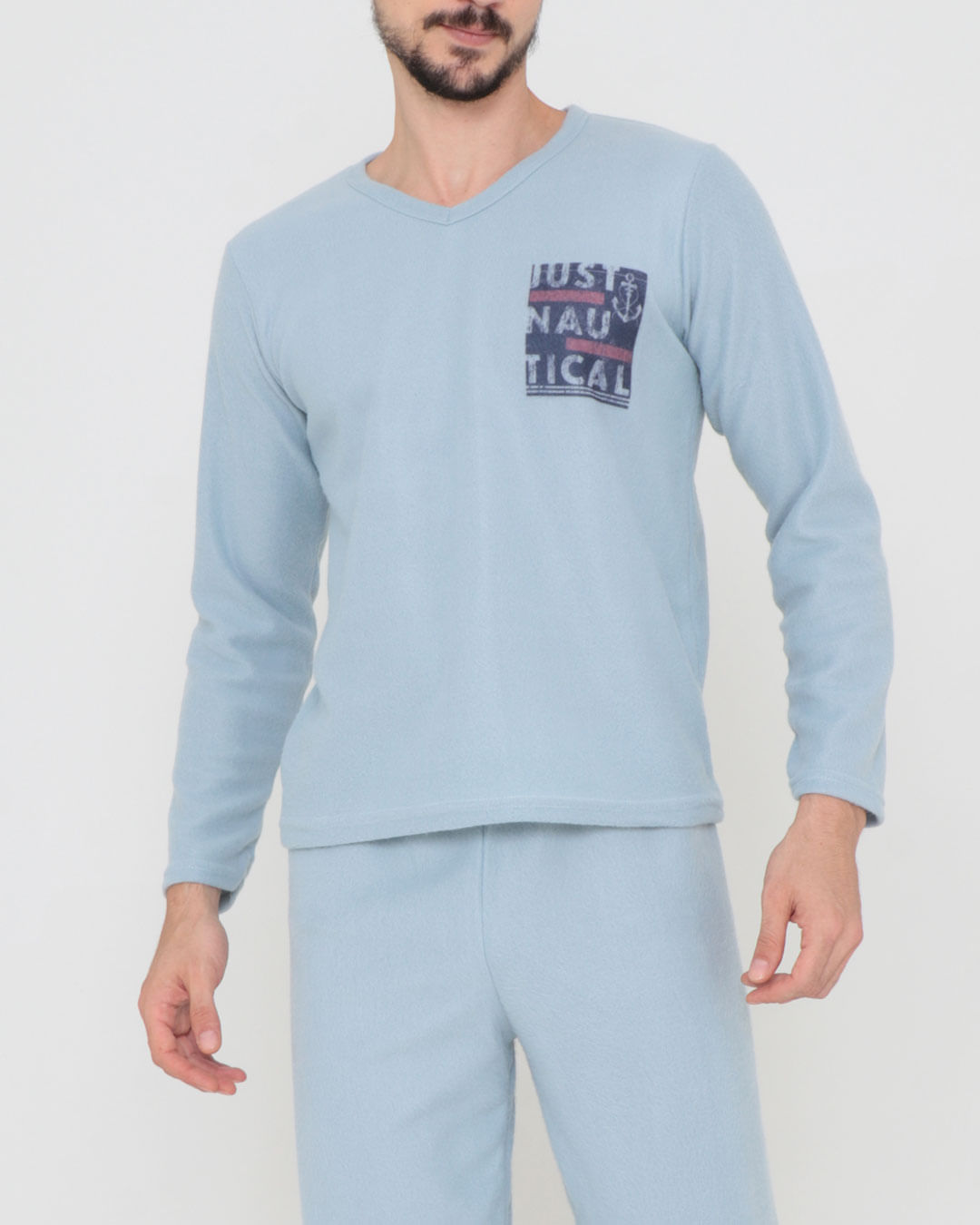 Pijama-Soft-Gola-V-Ref-404-1---Cinza-Claro