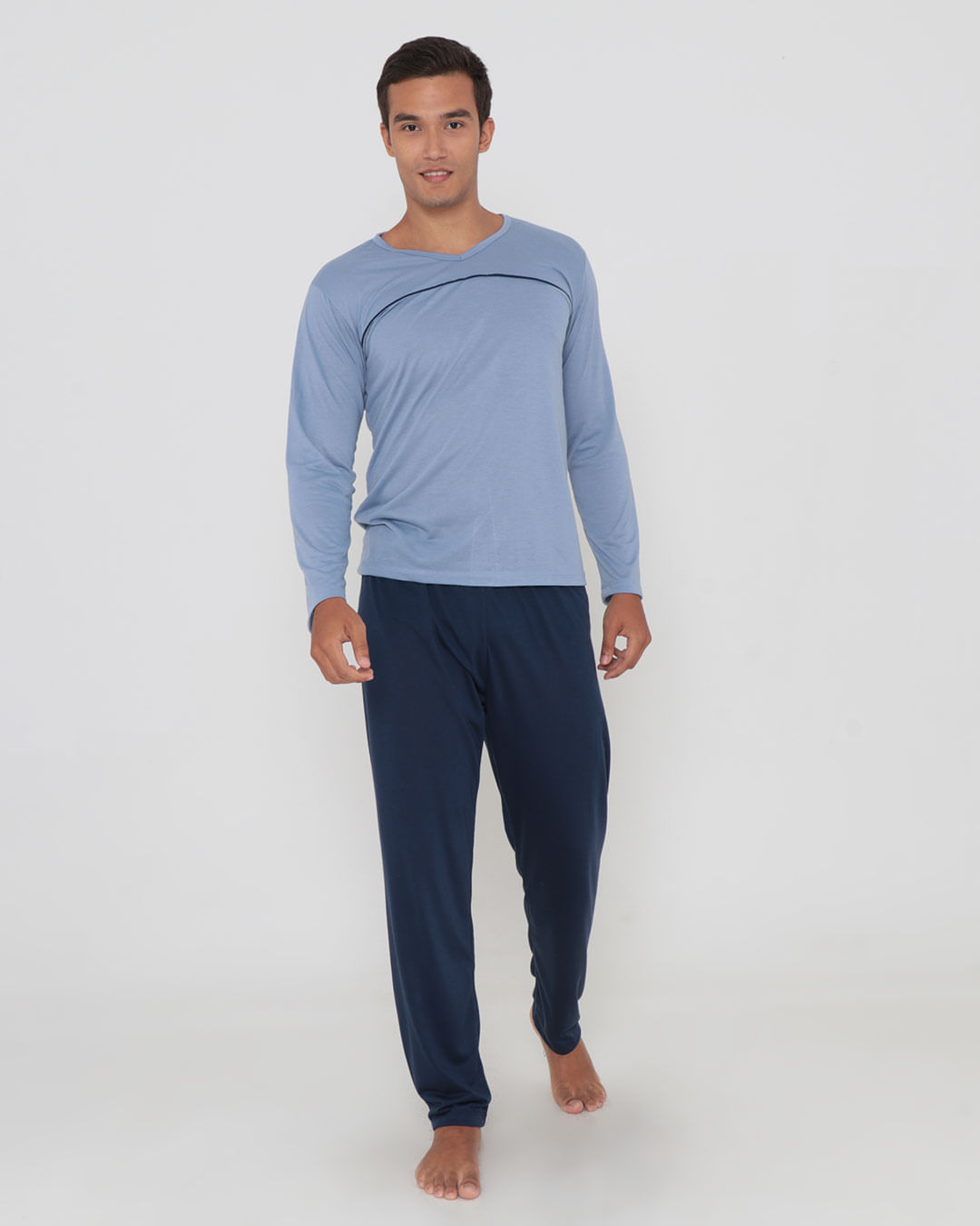 Pijama-Gola-V-Ml-E-Calca-67488---Azul-Claro